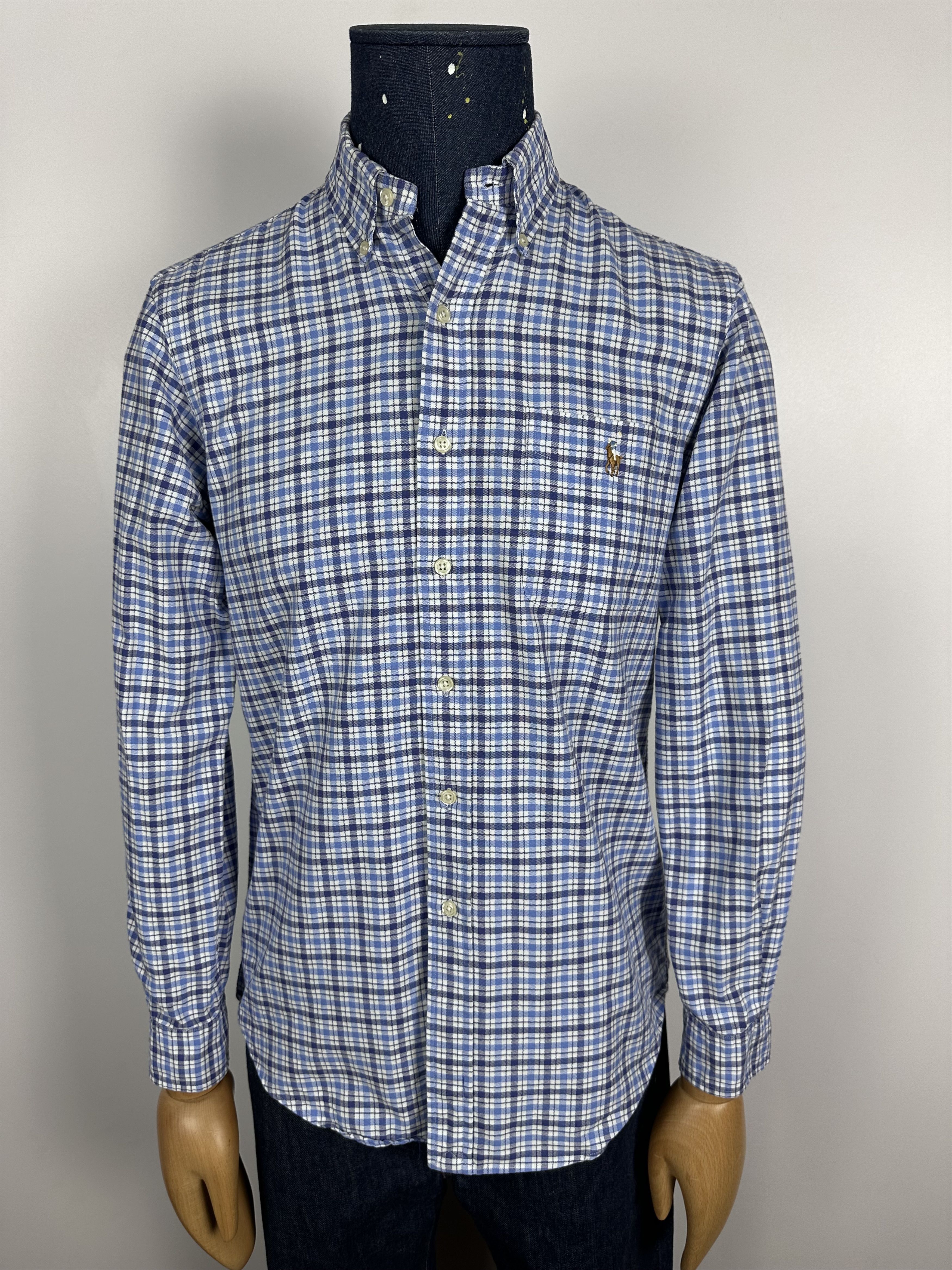 Polo Ralph Lauren × Ralph Lauren Ralph Lauren Button Down Shirt Blue Plaid Long Sleeve Size S Size US S / EU 44-46 / 1 - 1 Thumbnail