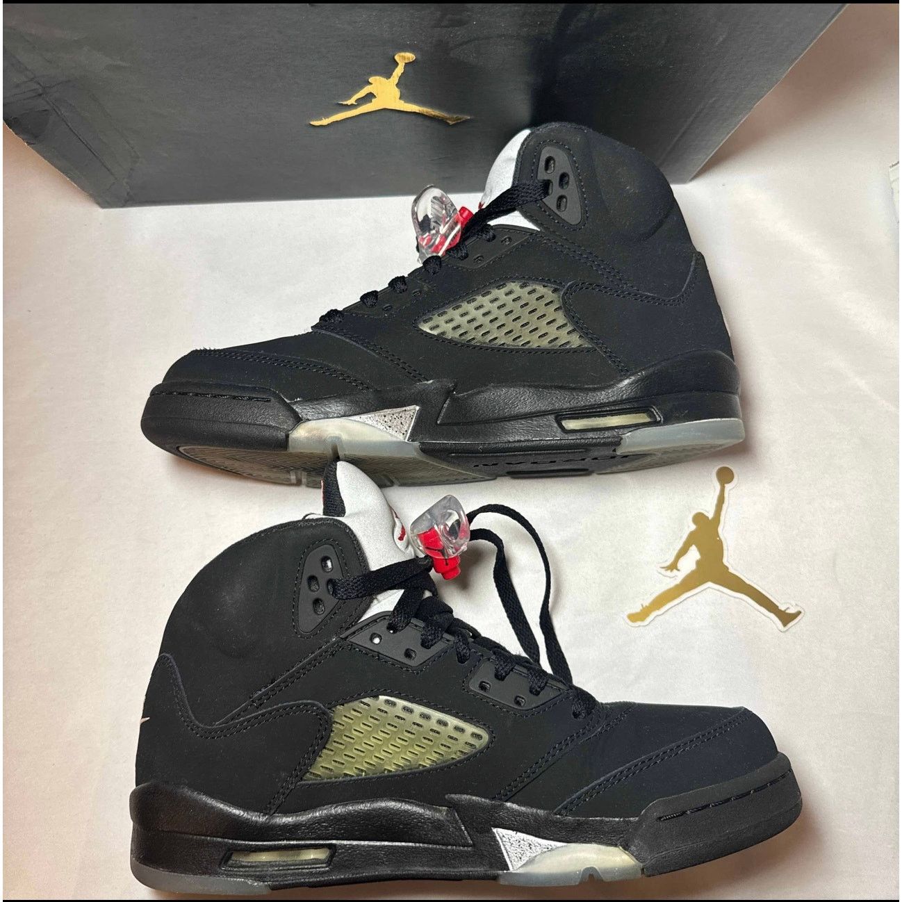 Jordan Brand × Nike Size 6 - Nike Air Jordan 5 Retro OG BG Black Metallic 2016 Size US 6 / EU 39 - 3 Thumbnail