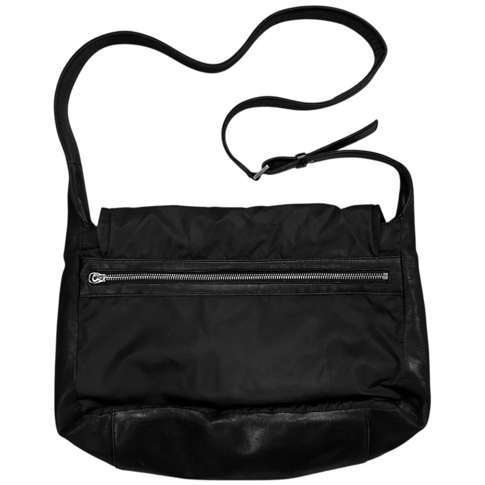 Jil Sander Double Zip Messenger Bag in Black, Men's