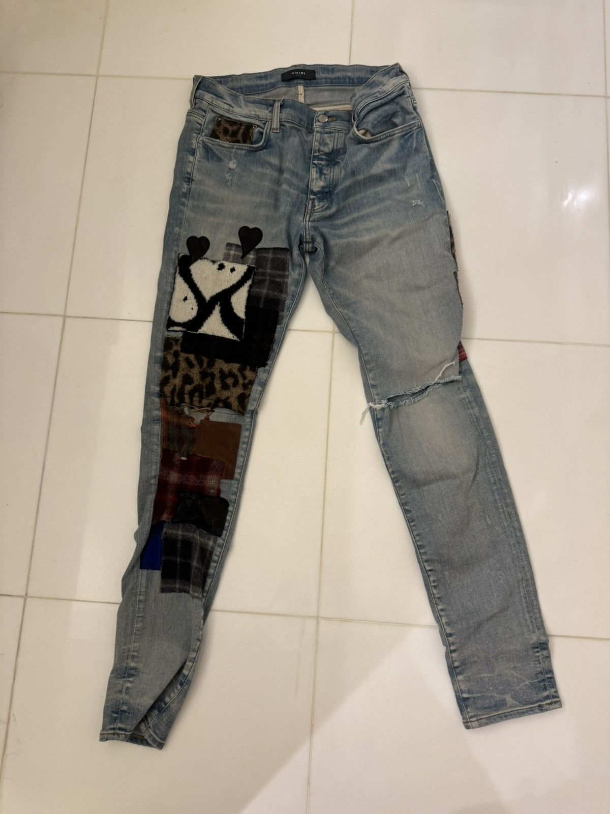 Amiri Amiri patch jeans skinny Size US 33 - 1 Thumbnail