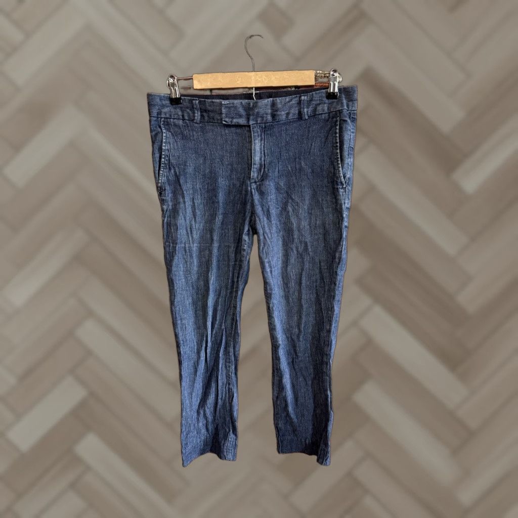 Banana Republic Banana Republic Womens Blue Denim Tapered Pants Size 6 Size 28" / US 6 / IT 42 - 1 Thumbnail