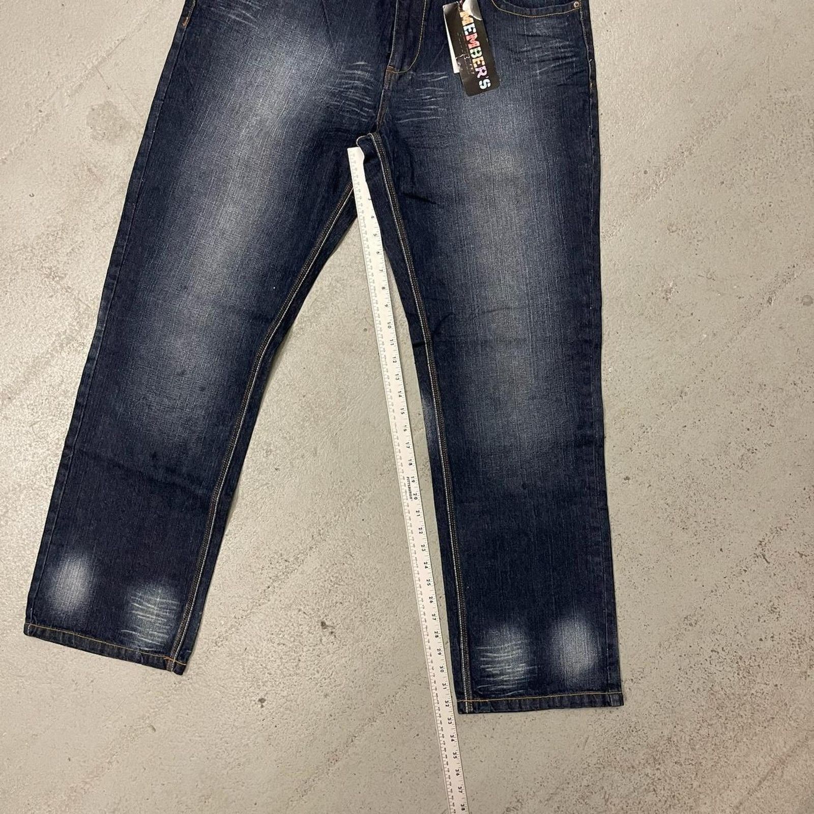 Vintage Vintage Members Property Faded Denim Baggy Jeans Mens 38x34 Size 38" / US 16 / IT 52 - 6 Thumbnail