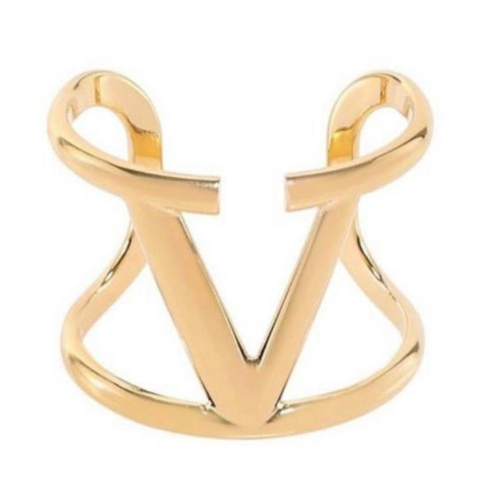 Valentino VLOGO gold tone bracelet bangle S Size ONE SIZE - 1 Thumbnail