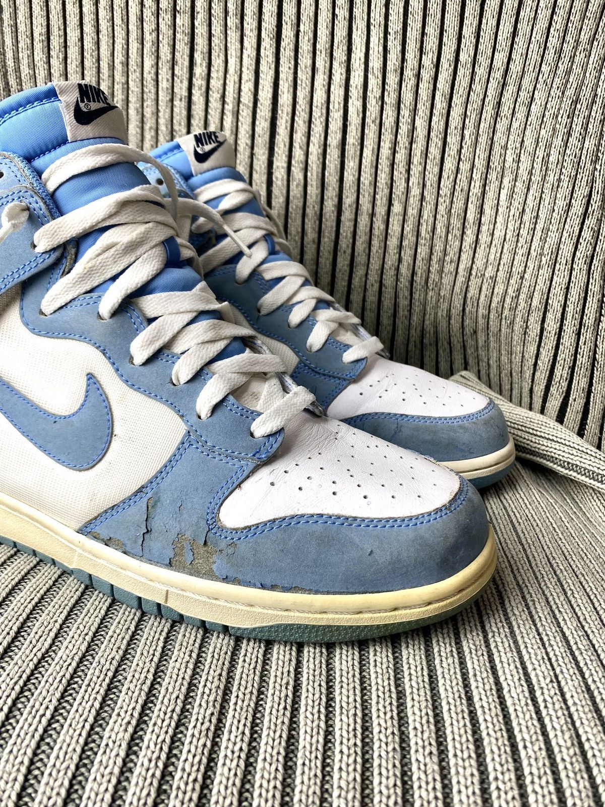 Nike × Vintage Rare! 2009 Vintage Nike Dunk High University Blue Sneakers Size US 8.5 / EU 41-42 - 2 Thumbnail
