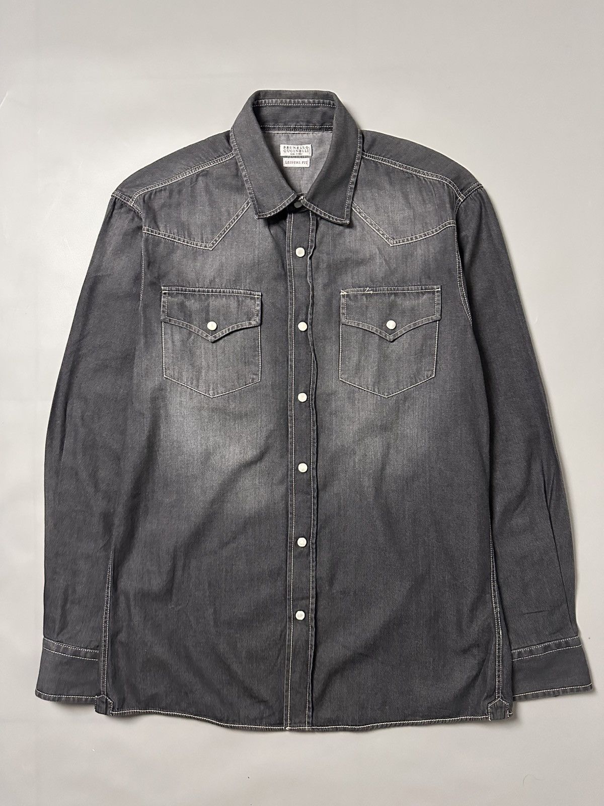 Brunello Cucinelli Brunello Cucinelli Leisure Fit Shirt Size US S / EU 44-46 / 1 - 1 Thumbnail