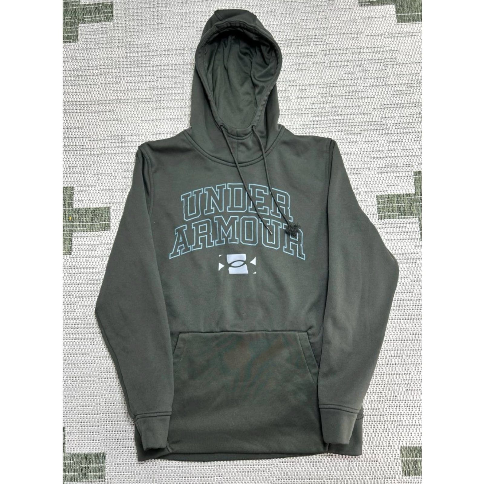 Under Armour Under Armour Rival Fleece Hoodie Mens Small Green Logo Kangaroo Pocket Loose Fit Size US S / EU 44-46 / 1 - 2 Thumbnail