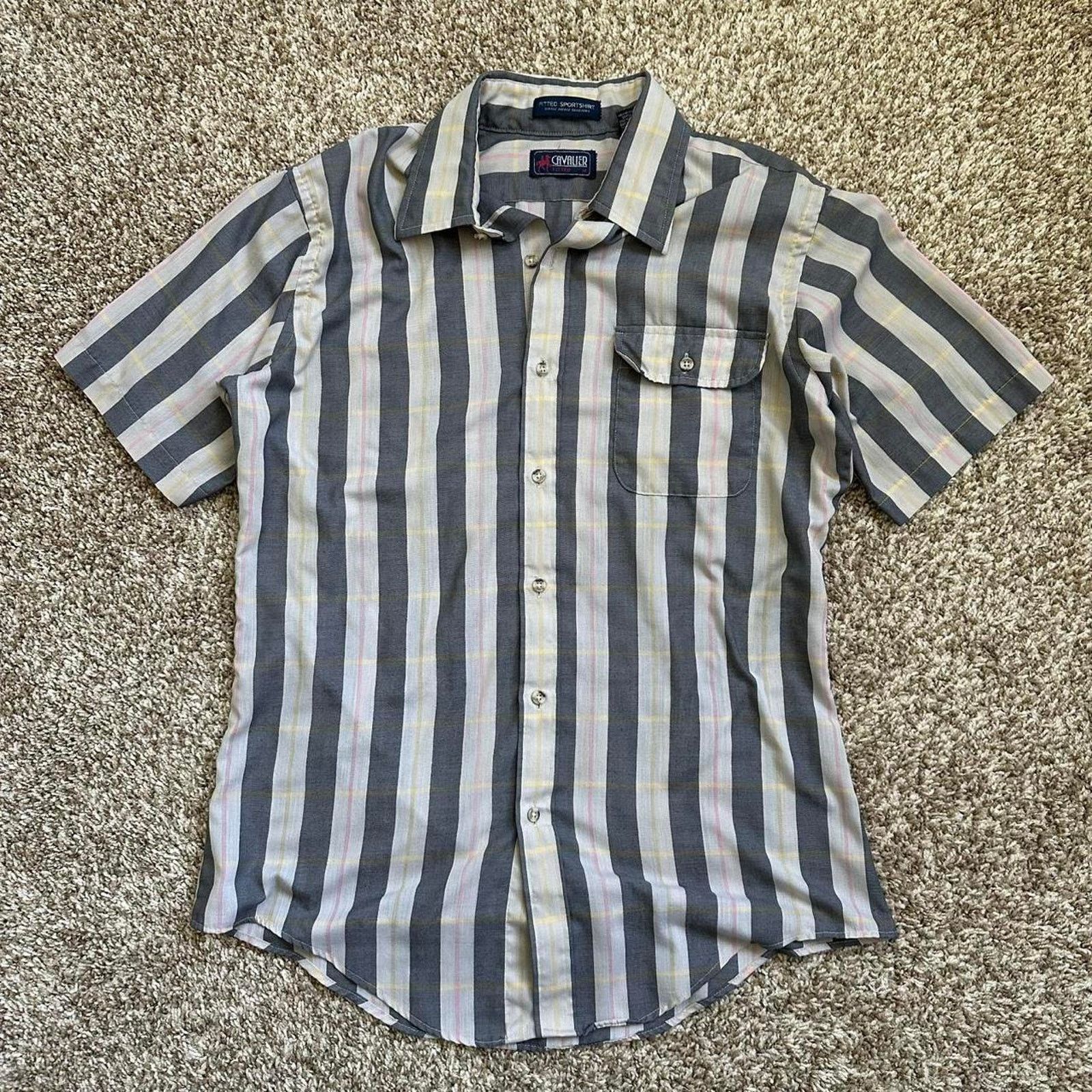 Vintage Vintage 80s Light Plaid Button Up Short Sleeve Shirt Size US M / EU 48-50 / 2 - 2 Thumbnail