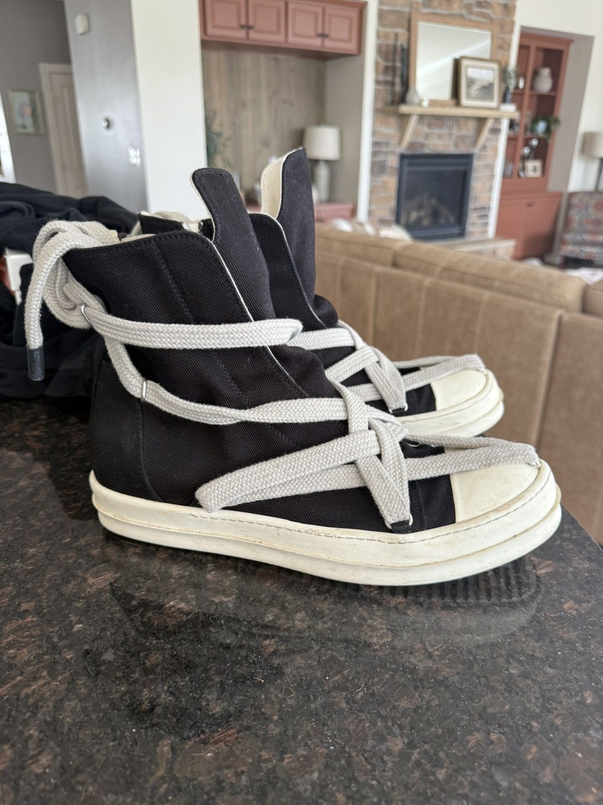 rick owens drkshdw jumbo lace ramones