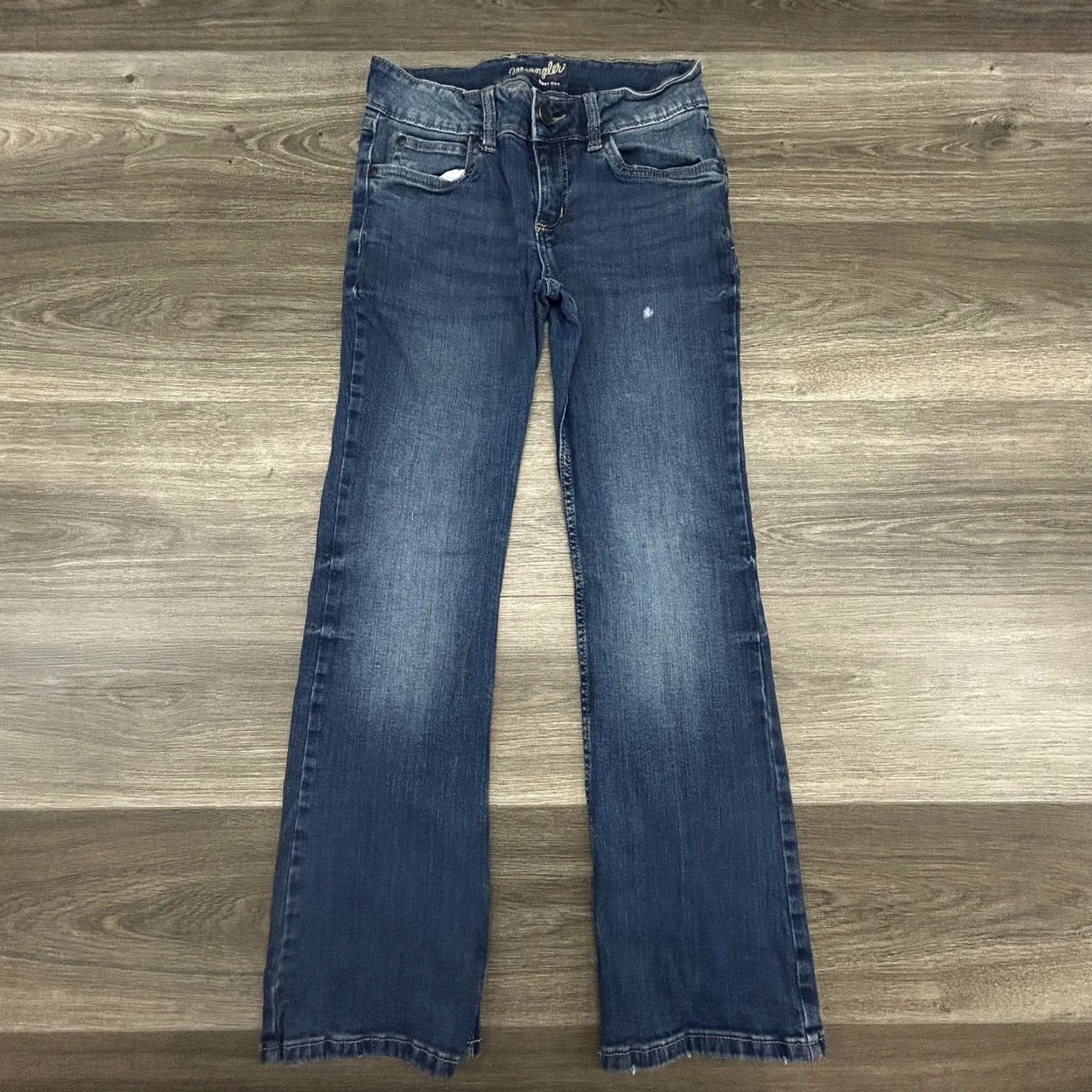 Wrangler VINTAGE Wrangler Bootcut Jeans Womens 3 Blue Medium Wash Low Rise Denim Pockets Y2K Womens Mens? Size 26" / US 2 / IT 38 - 2 Thumbnail