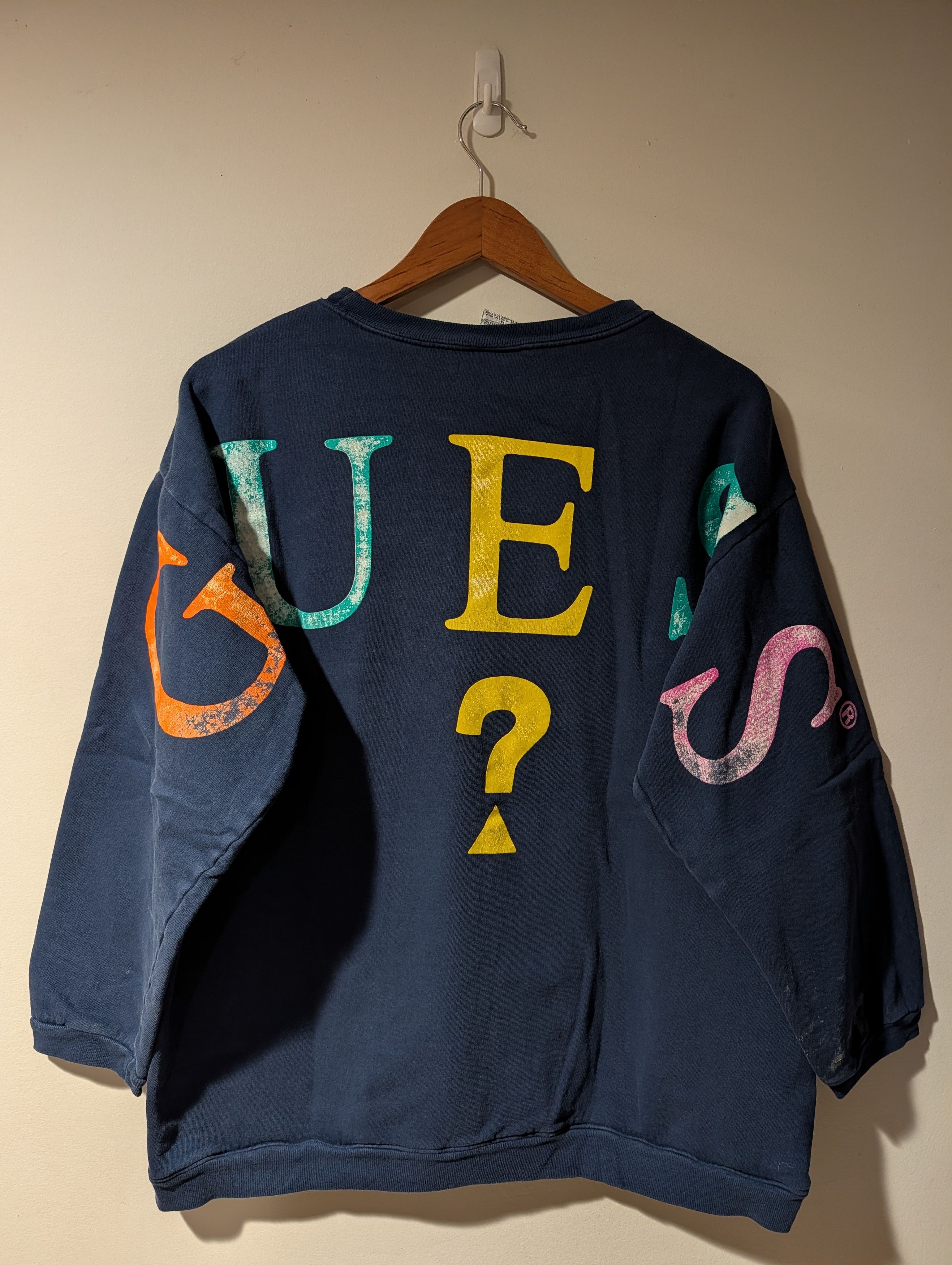 Guess Vtg 90s Guess Jeans Big Logo Sweatshirt Wrap Around Logo Size US M / EU 48-50 / 2 - 1 Thumbnail