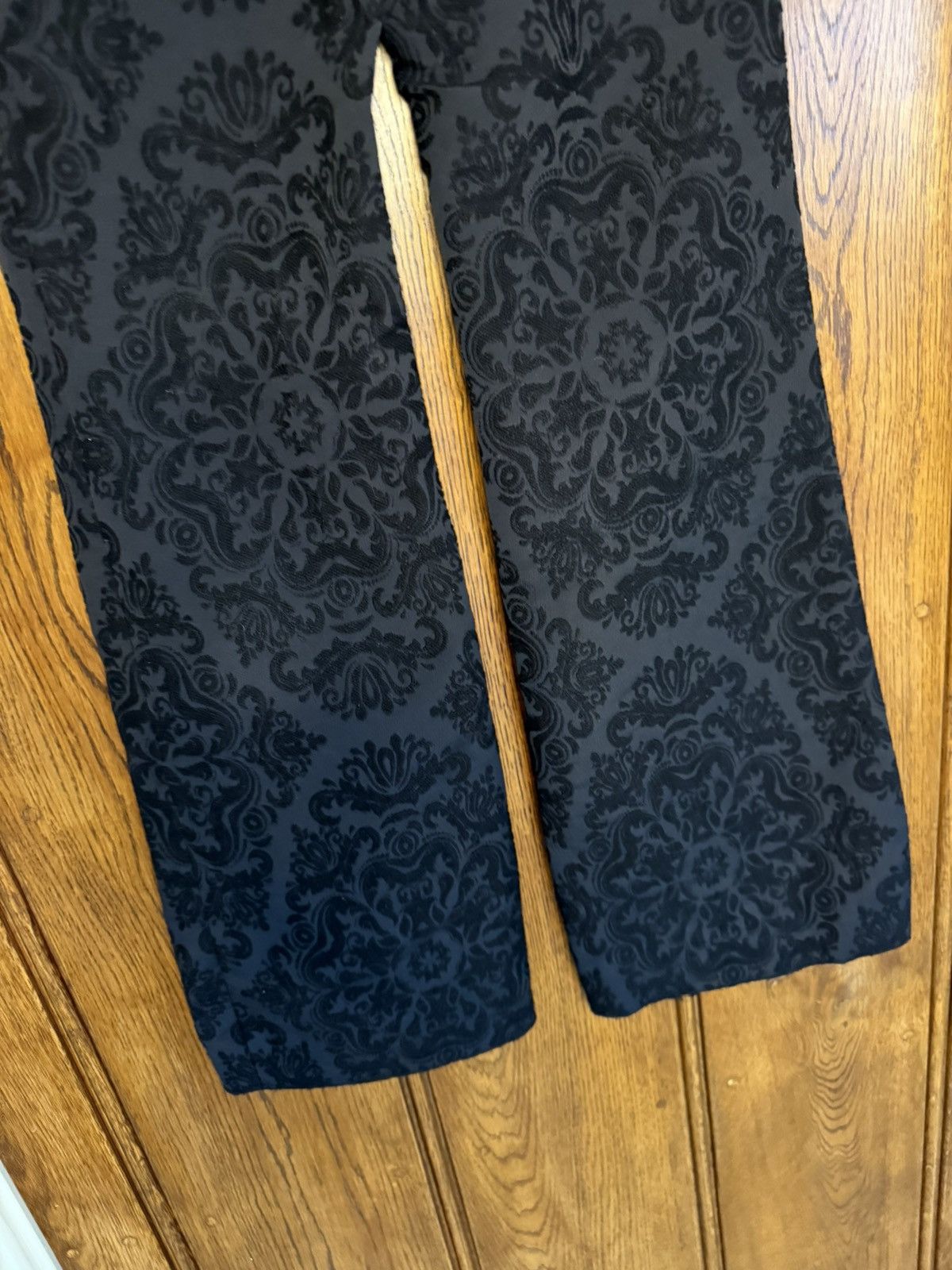 Saint Laurent Paris FW19 Saint Laurent paisley black long floral flares pants Size 34R - 13 Thumbnail