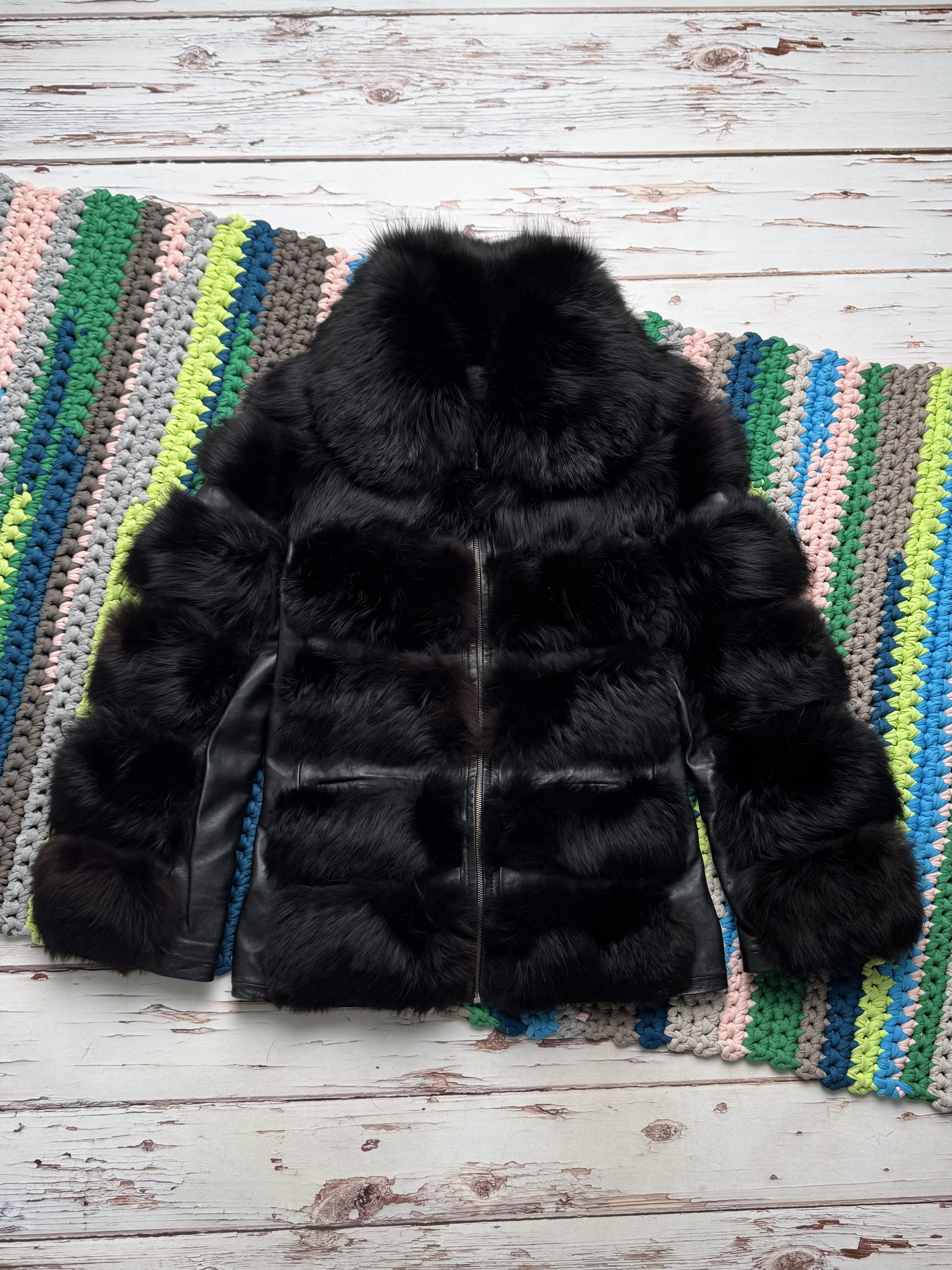 Vintage Women Vintage Leather Real Fur Jacket Winter Coat (D15) Size M / US 6-8 / IT 42-44 - 5 Thumbnail