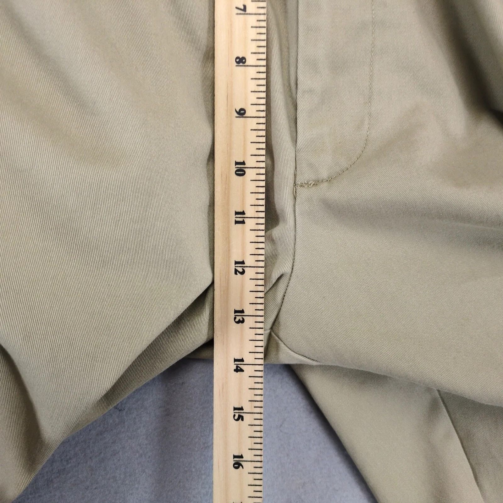 Izod Izod Khaki Chino Pants Mens 44x30 Adjustable Waist FlatFront Size US 44 / EU 60 - 7 Thumbnail