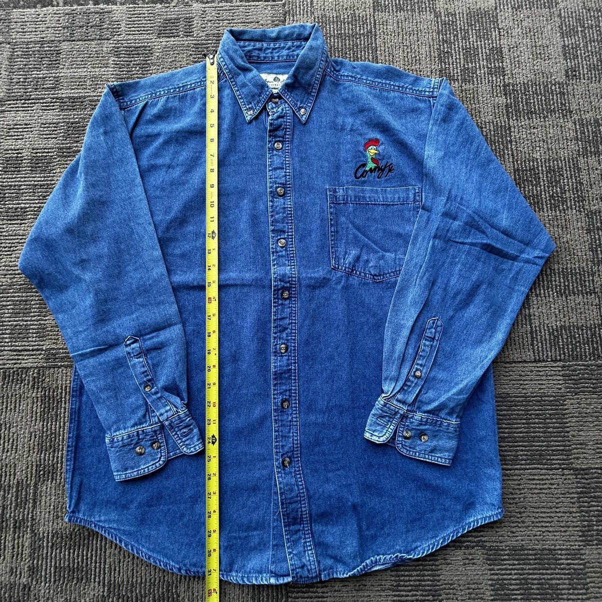 Vintage Vtg Kellogg’s Corn Flakes Embroidered Graphic Denim Shirt Size US L / EU 52-54 / 3 - 4 Thumbnail