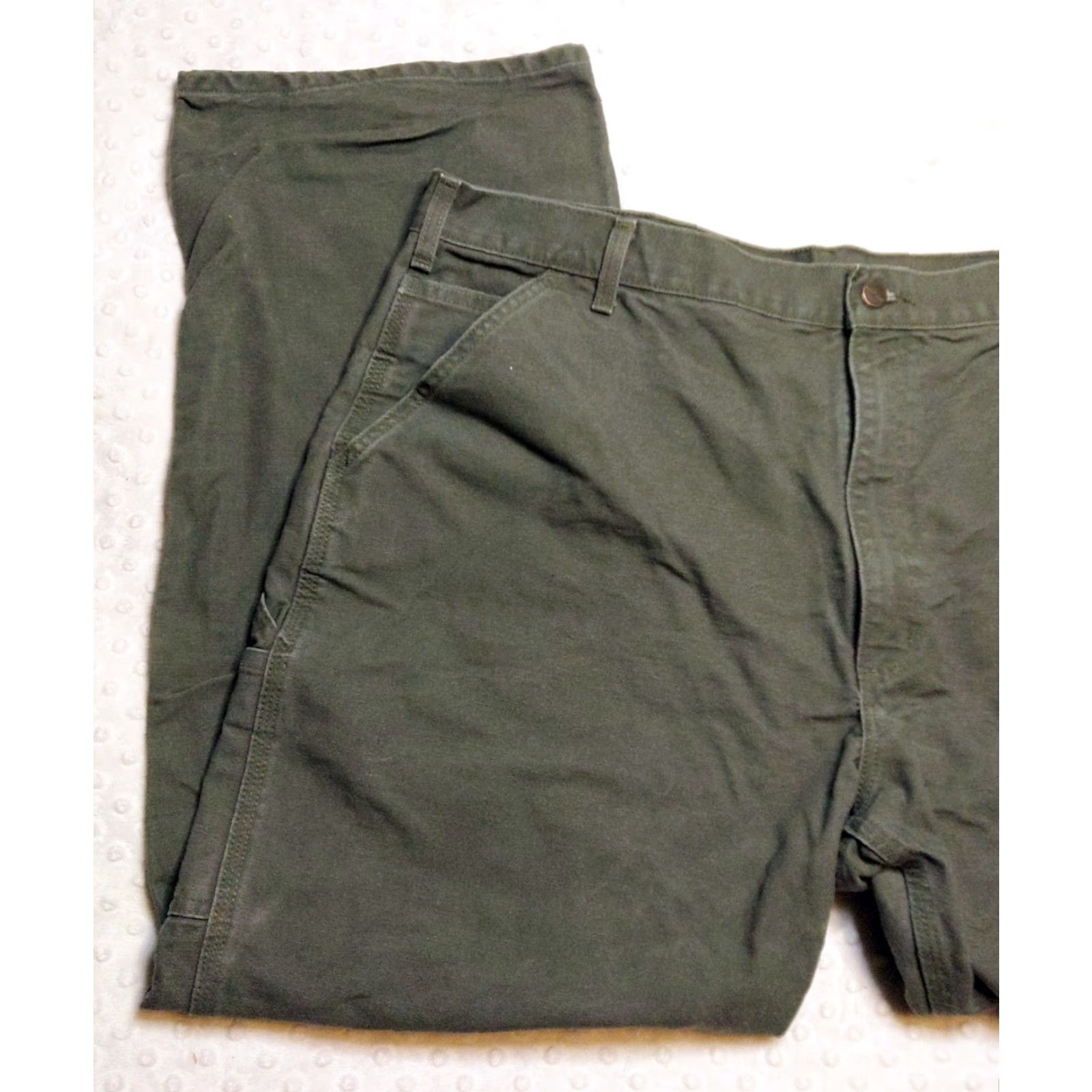 Carhartt VINTAGE Carhartt Pants 42x30 Moss 90s Grunge Carpenter Dungaree Washed Duck Canvas 5-Pocket Mens Green Size US 42 / EU 58 - 3 Thumbnail