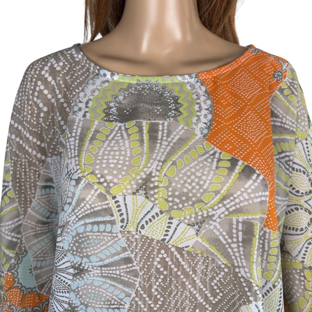 Chicos New Chico's Floral Multi-Print Chiffon Poncho Blouse Size S Size M / US 6-8 / IT 42-44 - 2 Thumbnail