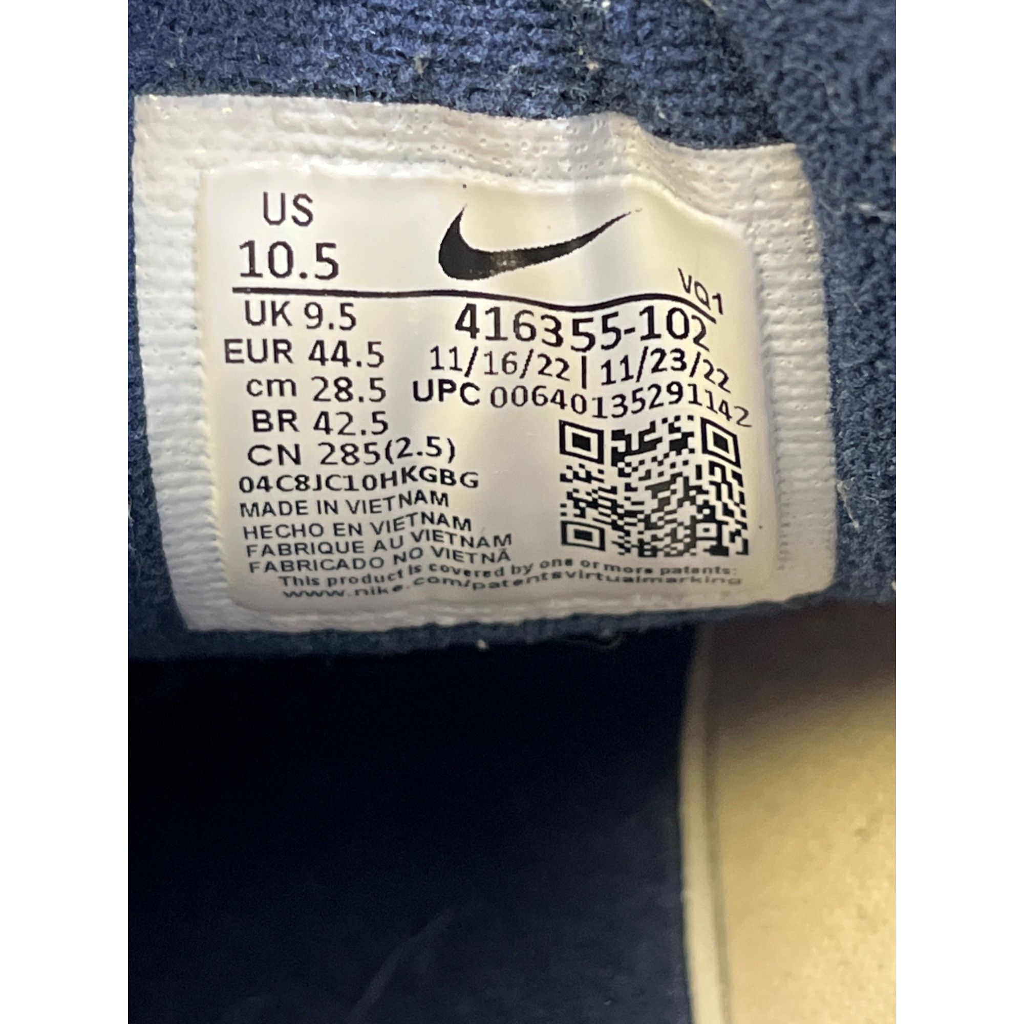 Nike Nike Air Monarch Men's White Shoes/Sneakers Size 10.5 SKU 58 Size US 10.5 / EU 43-44 - 8 Thumbnail
