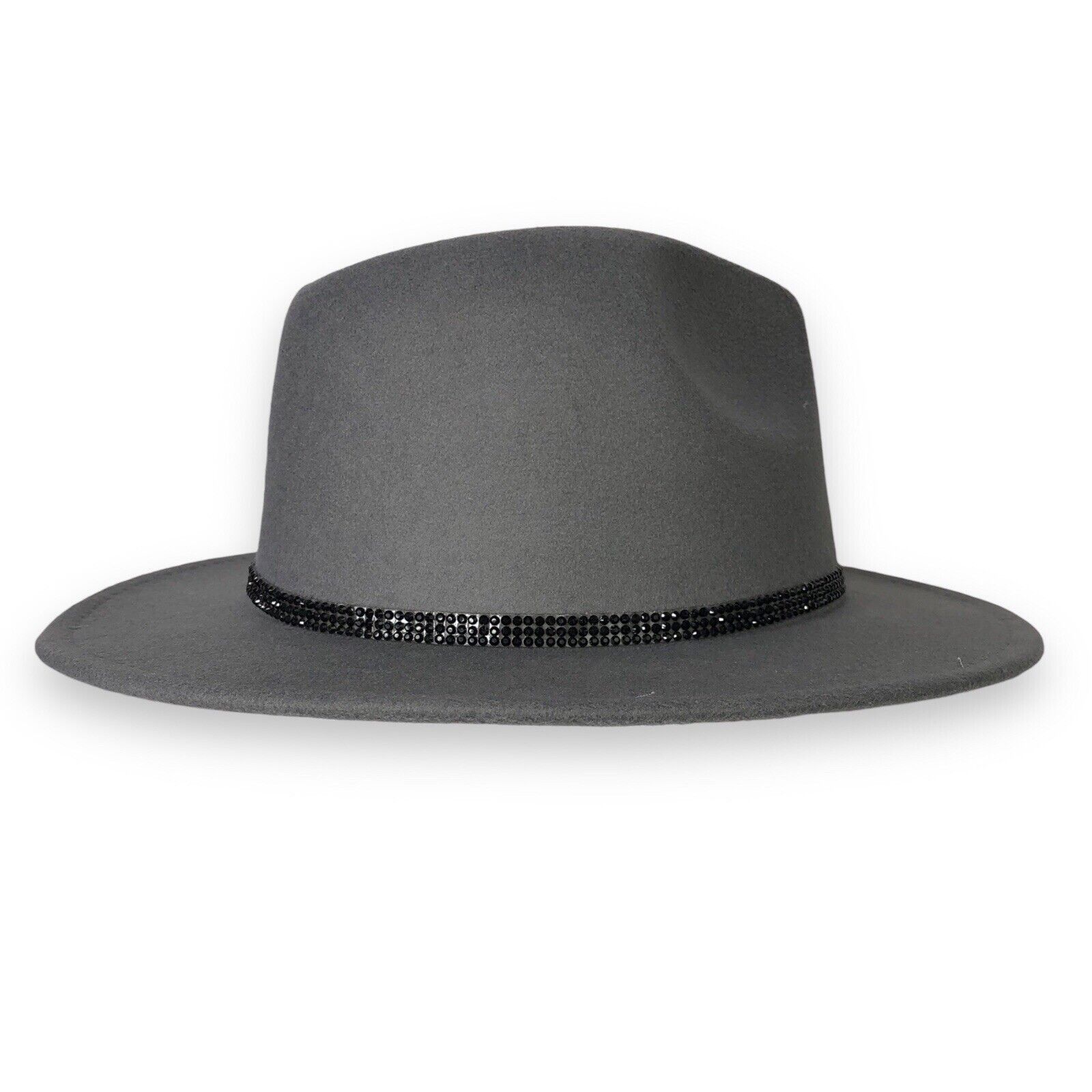 Other Marcus Adler Womens Gray Wool Blend Panama Hat Fedora Shinny Size ONE SIZE - 3 Thumbnail