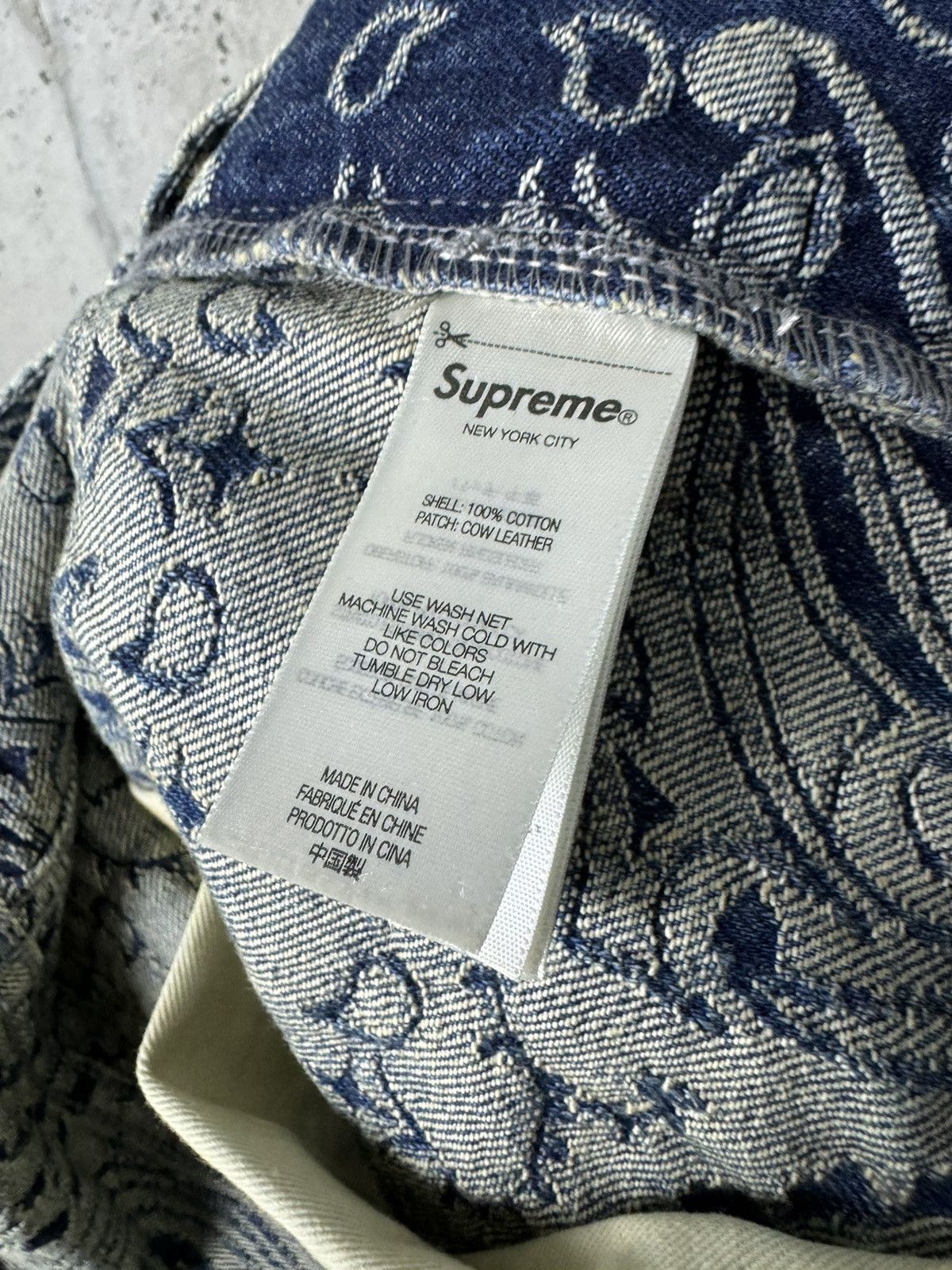 Supreme Supreme Bandana Jacquard Baggy Jean - Blue - Size 36 (NEW) Size US 36 / EU 52 - 9 Thumbnail