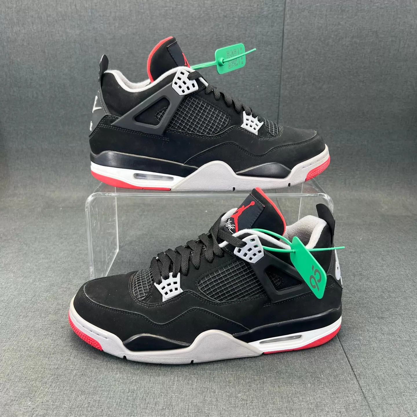 Nike Air Jordan 4 Black Red 19 99 New Size US 12.5 / EU 45-46 - 2 Thumbnail