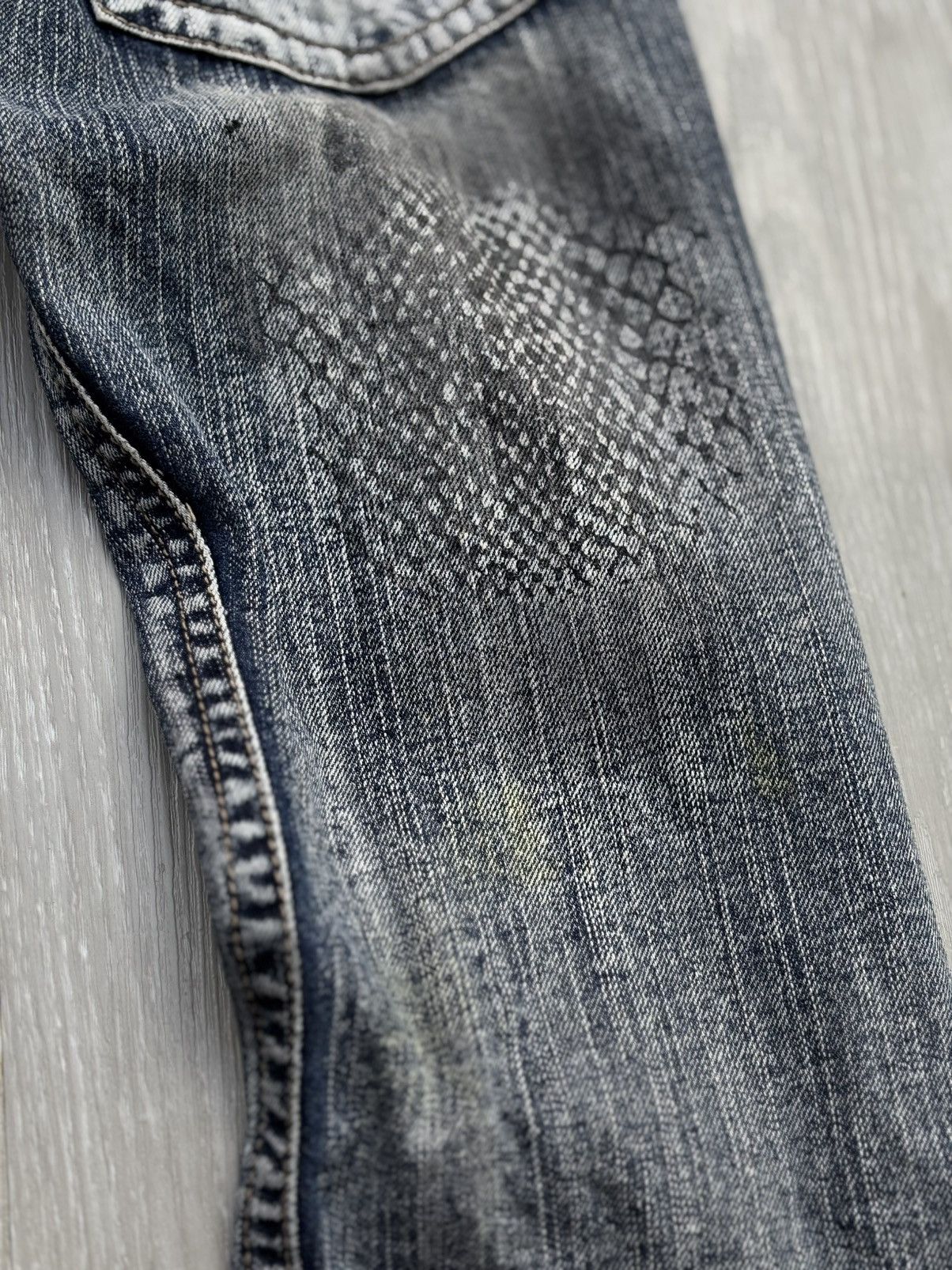 Japanese Brand ORIRIN leather lace up flare jeans Size US 27 - 7 Thumbnail