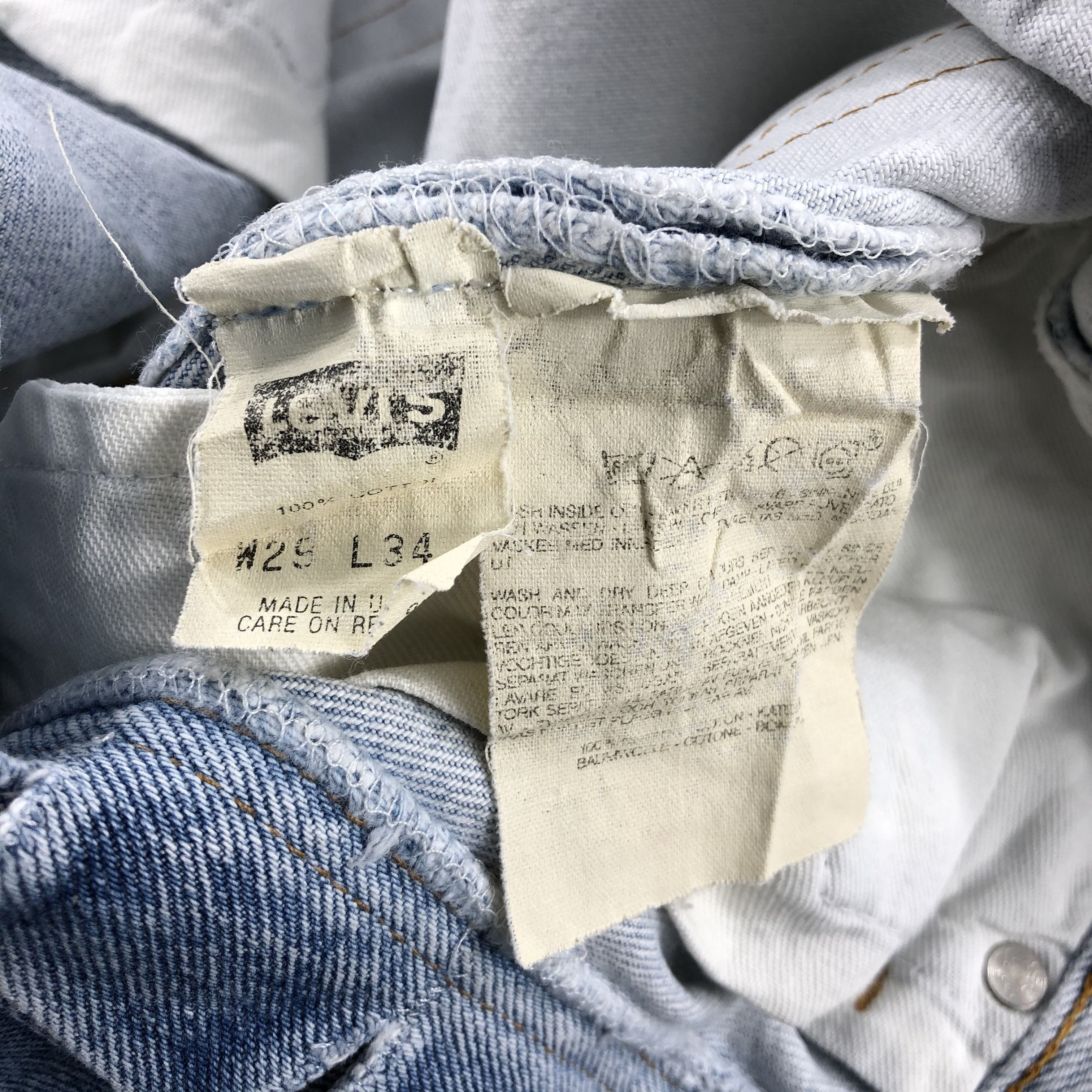 Levi's Vintage 80s Light Wash Levis 501 Jeans-JM1422 Size US 29 - 10 Thumbnail