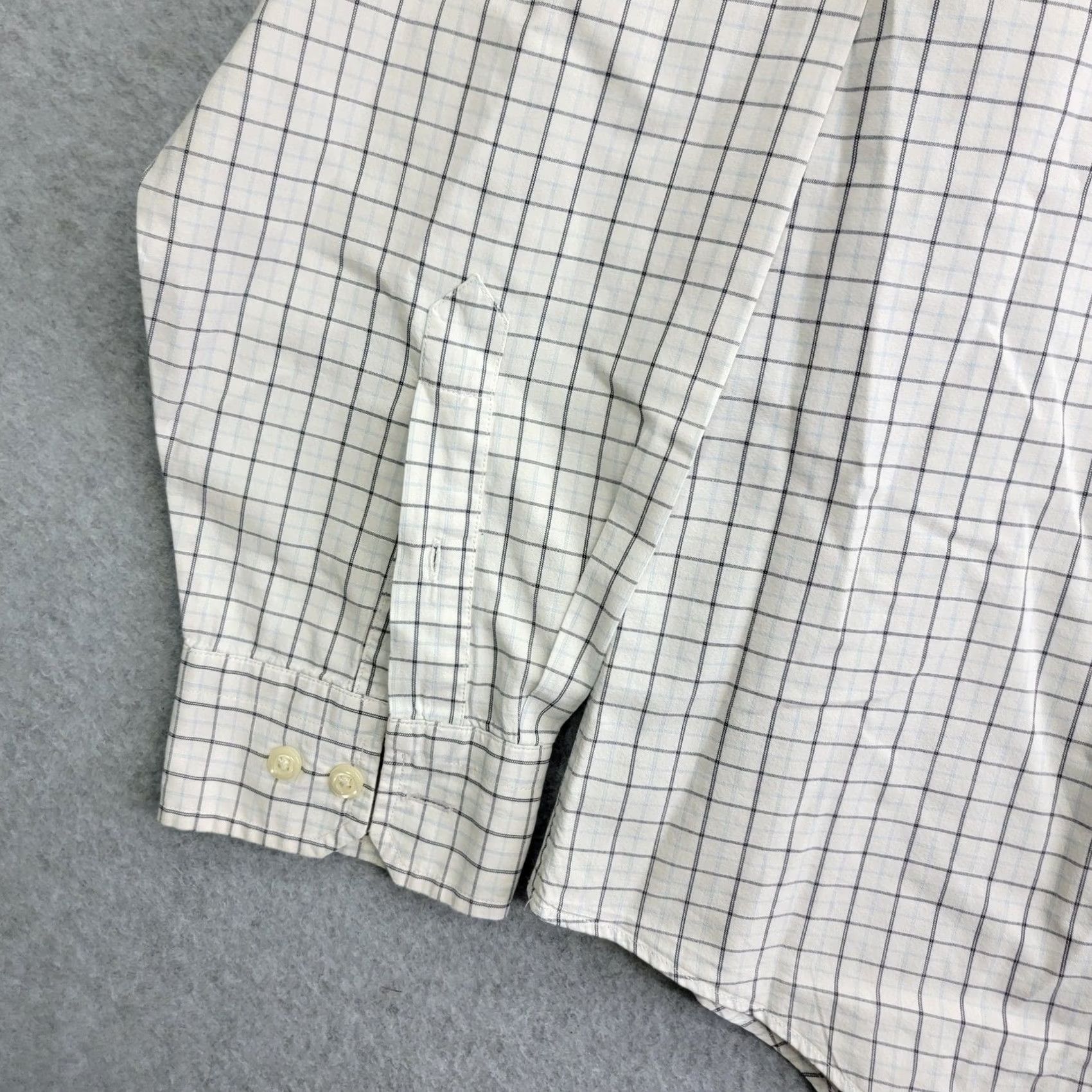 Nautica Nautica Shirt Mens XL White Blue Plaid Button Down Long Sleeve Pocket Dress Shirt Size US XL / EU 56 / 4 - 3 Thumbnail