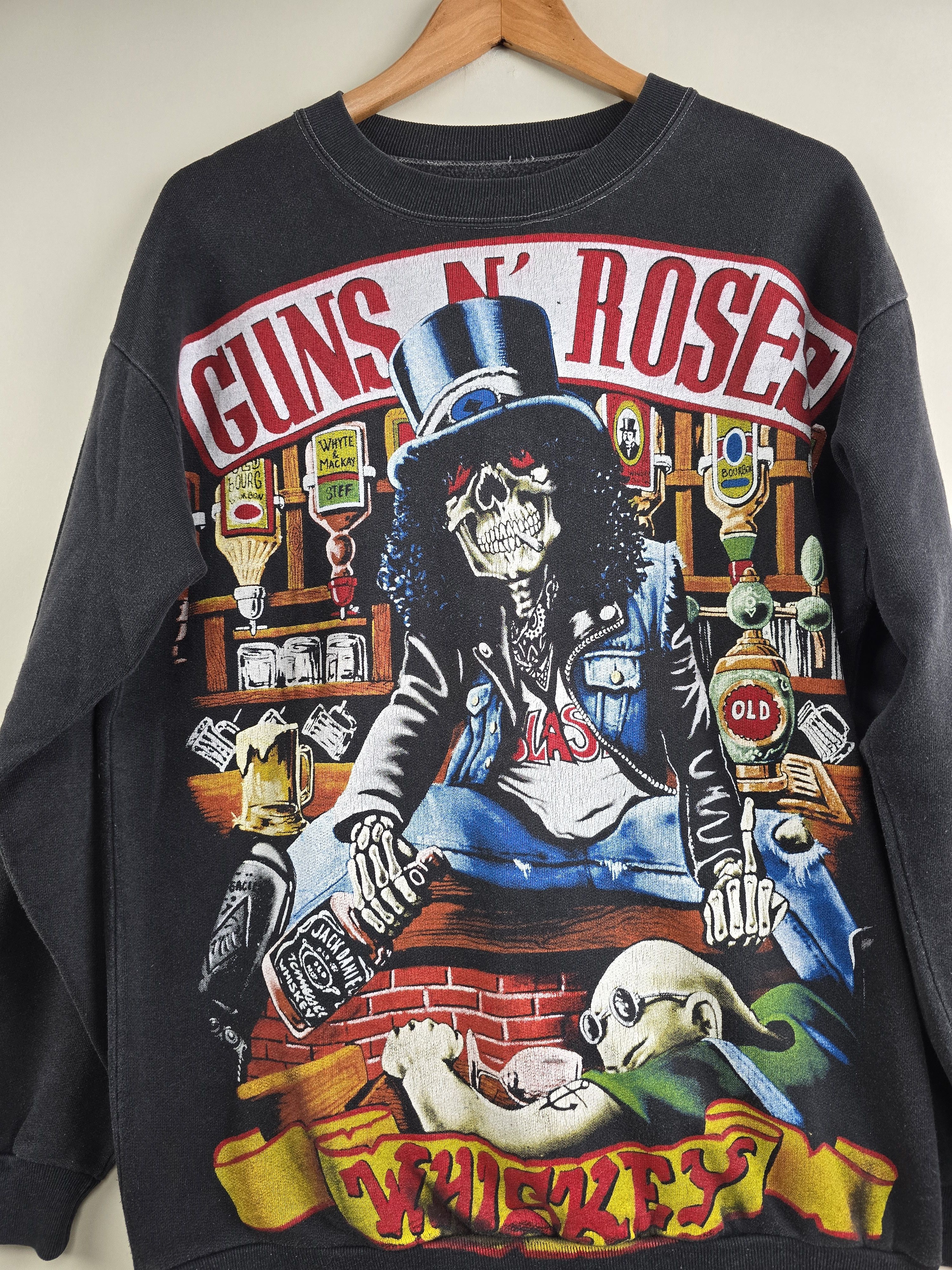 Band Tees × Guns N' Roses × Vintage 90s Guns N' Roses Whiskey Tattoo Crew neck L 21.5" 28" Size US L / EU 52-54 / 3 - 2 Thumbnail