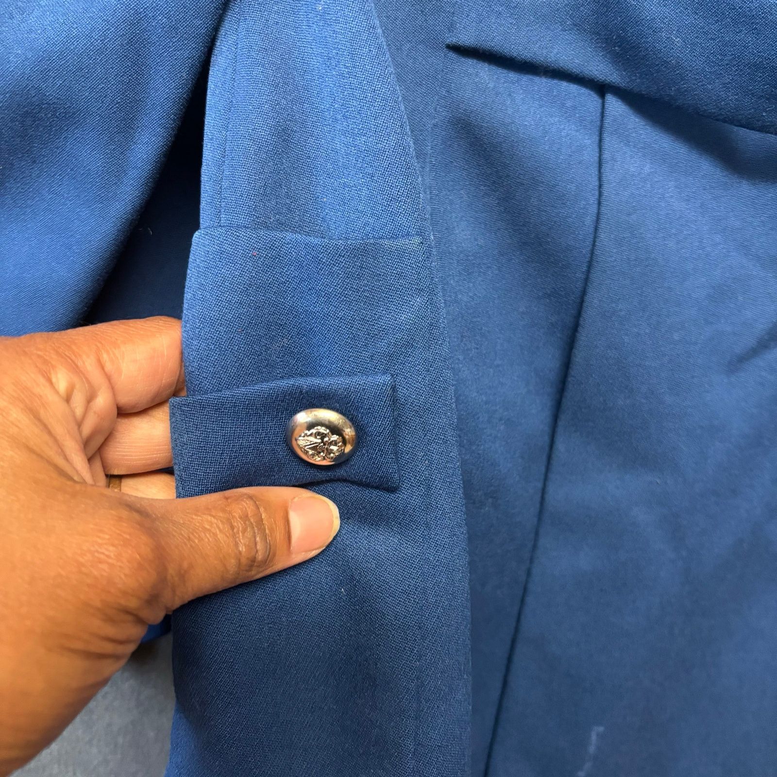 Other Vintage Long Blazer Blue Red 3 Button Long Eclectic Grandpa Size US S / EU 44-46 / 1 - 13 Thumbnail