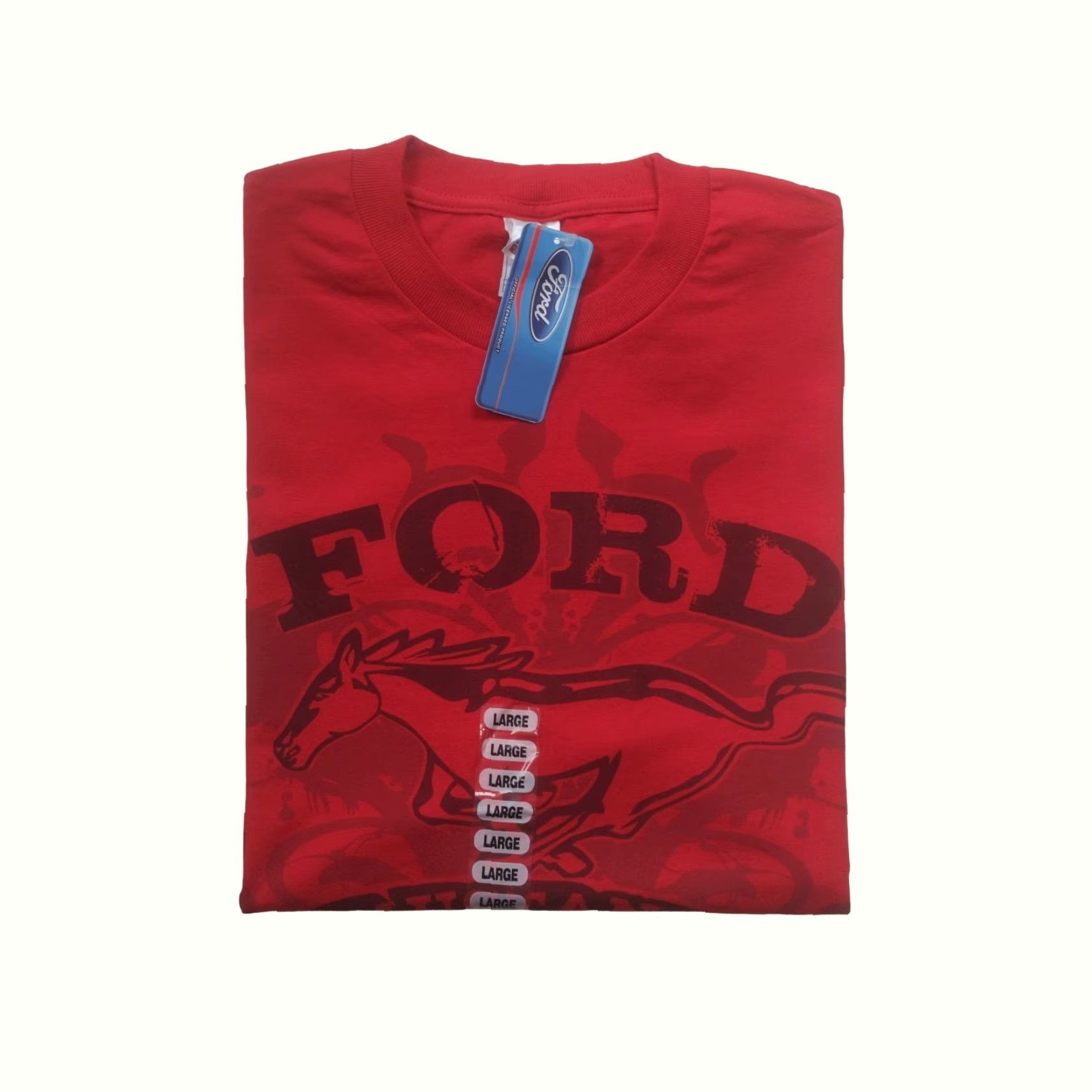 Ford FORD MUSTANG T-SHIRT RED GRAPHIC 90s VTG Y2K RETRO RACING CAR SIZE L MEN Shirt Mens Size US L / EU 52-54 / 3 - 2 Thumbnail