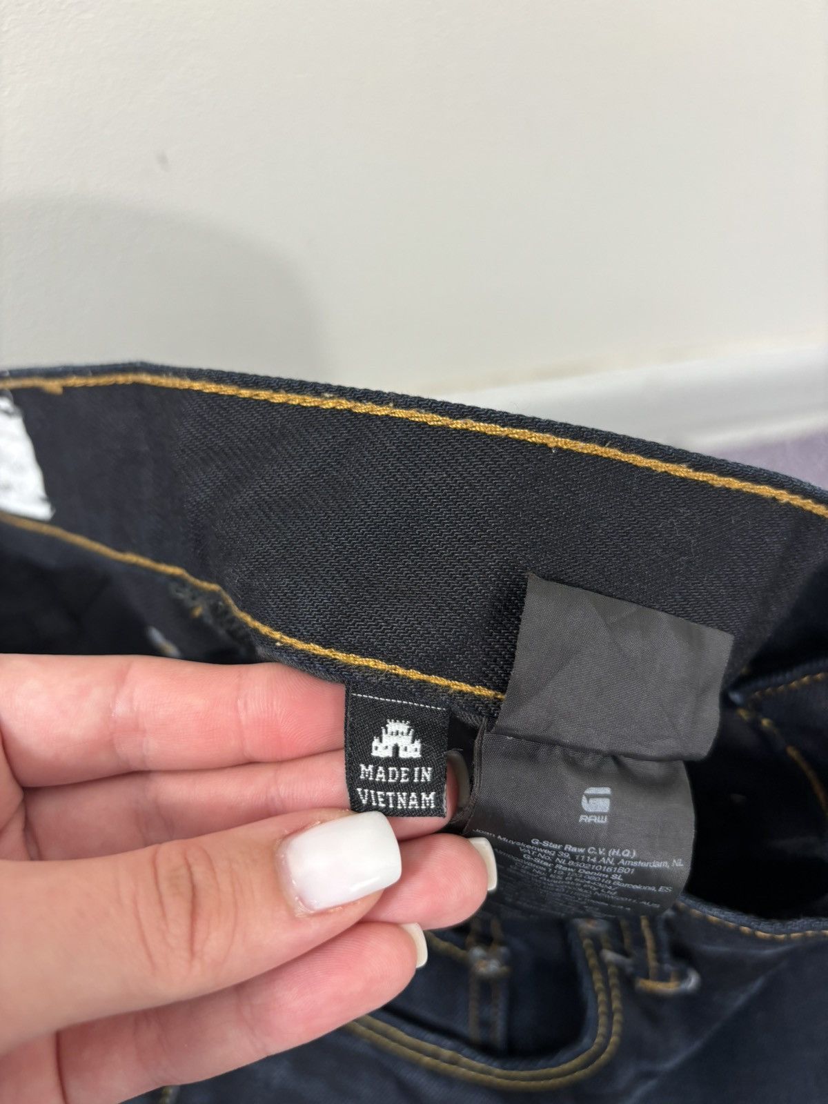G-Star Vintage G-Star Raw Avant Garde Hype Navy Denim Biker Jeans Size US 33 - 15 Thumbnail