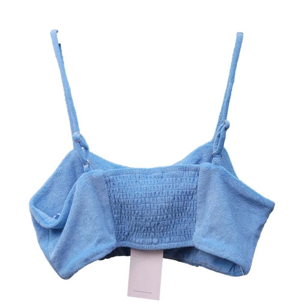 7 For All Mankind NWT 7 For All Mankind Terry Cloth Crop Top in Light Blue Size S / US 4 / IT 40 - 2 Thumbnail