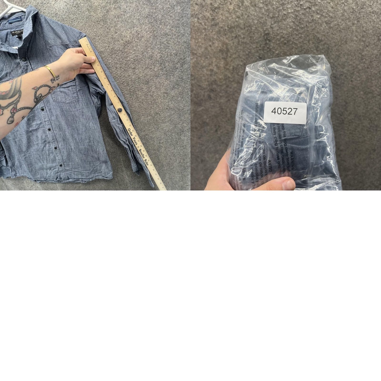 Banana Republic Banana Republic Shirt Mens L Blue Chambray Long Sleeve Button Front Slim Size US L / EU 52-54 / 3 - 8 Thumbnail