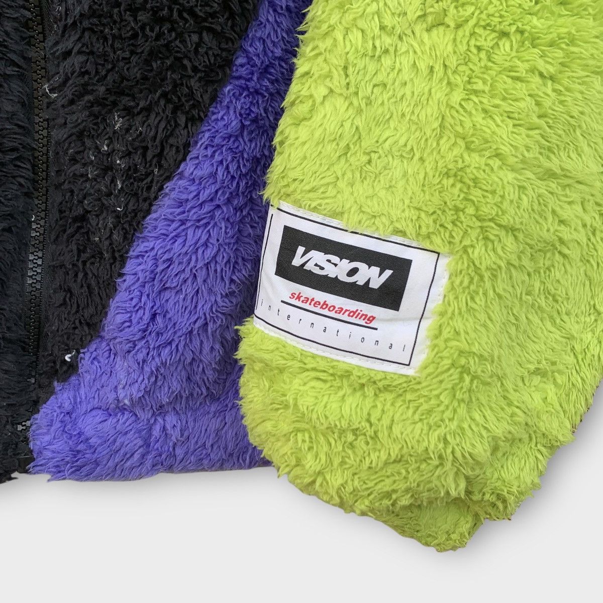 Vision street wear Fleece Sherpa Jacket Colour Block