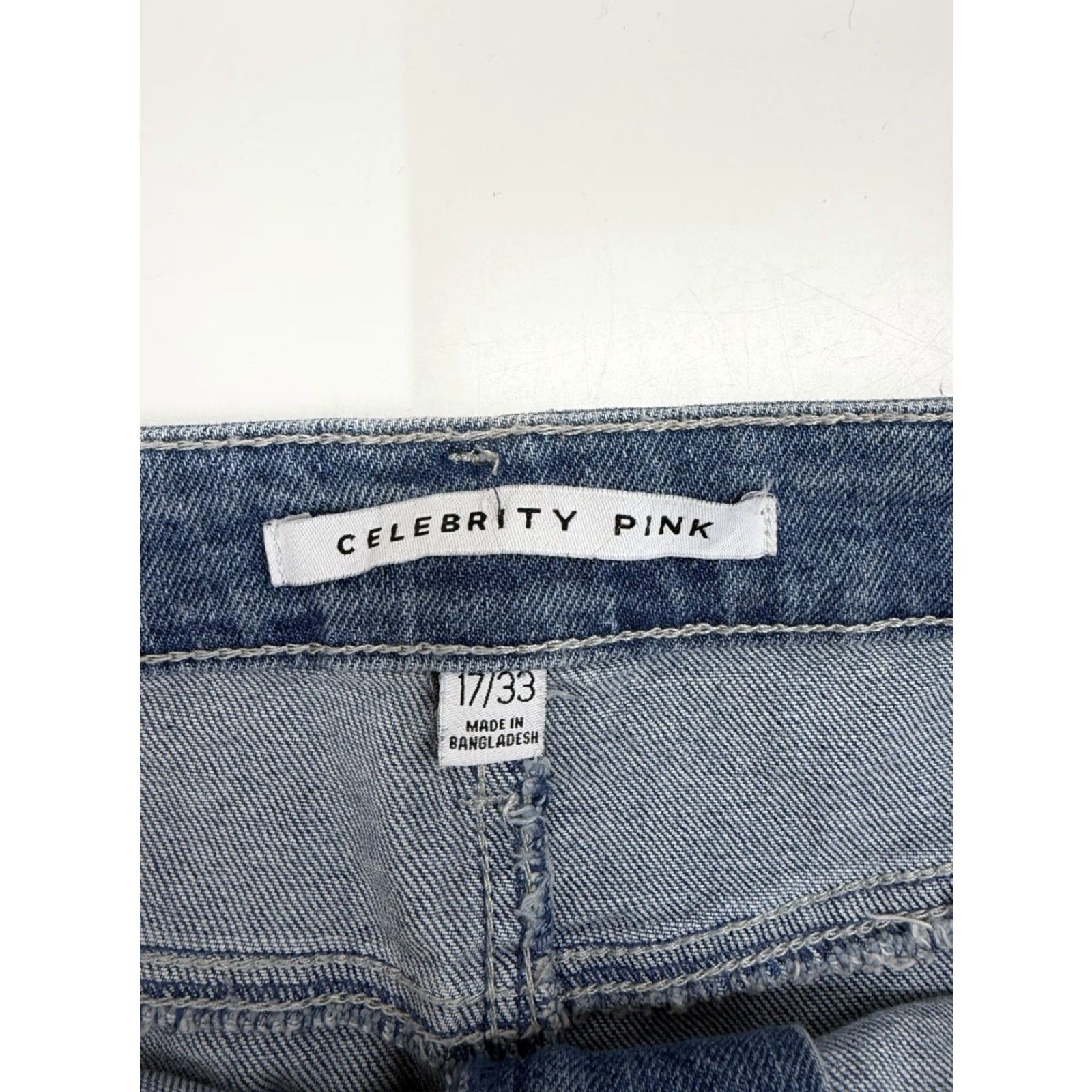 Vintage Celebrity Pink Juniors Skirt Denim Festival Fray NWTs Short Mini 17/33 Blue Womens Size 38" / US 16 / IT 52 - 5 Thumbnail