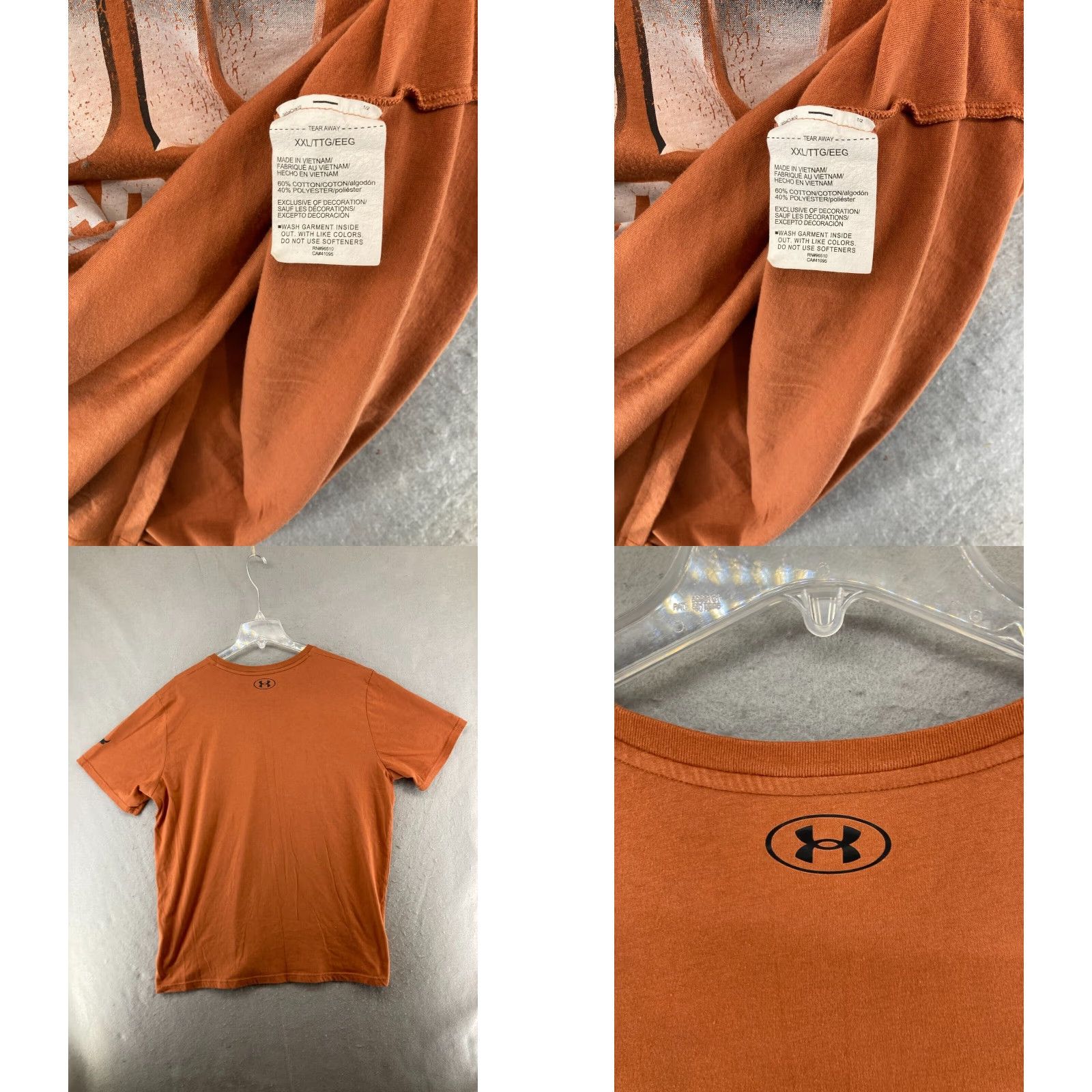 Under Armour Under Armour Project Rock Shirt Mens XXL Orange Gym Activewear Rock Size US XXL / EU 58 / 5 - 8 Thumbnail