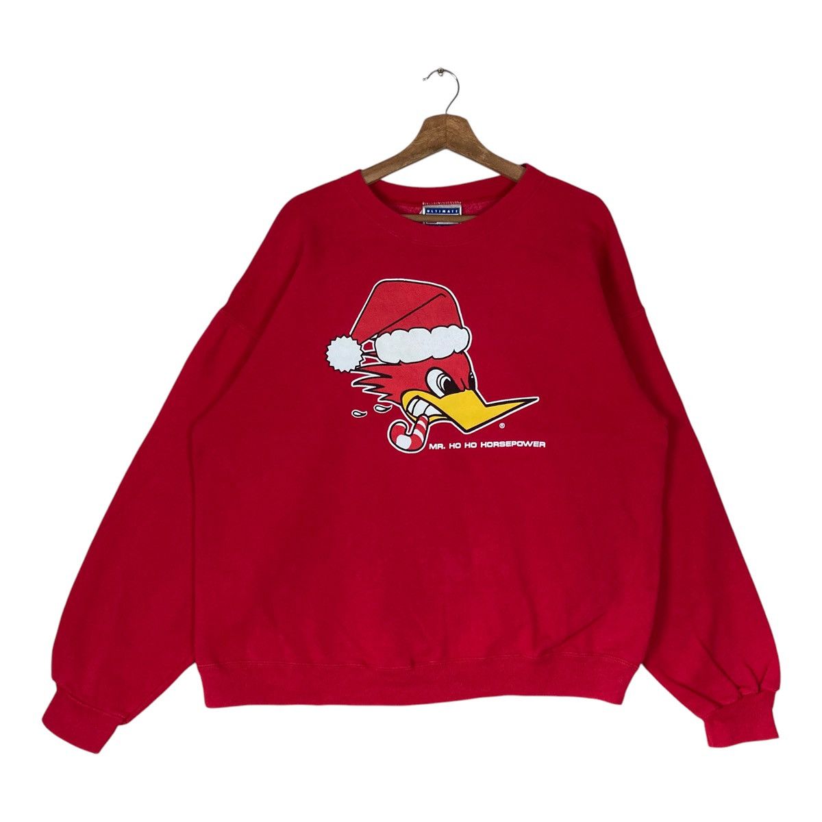 Hanes Vintage Woodpecker Christmas Pullover Jumper Size US L / EU 52-54 / 3 - 1 Thumbnail