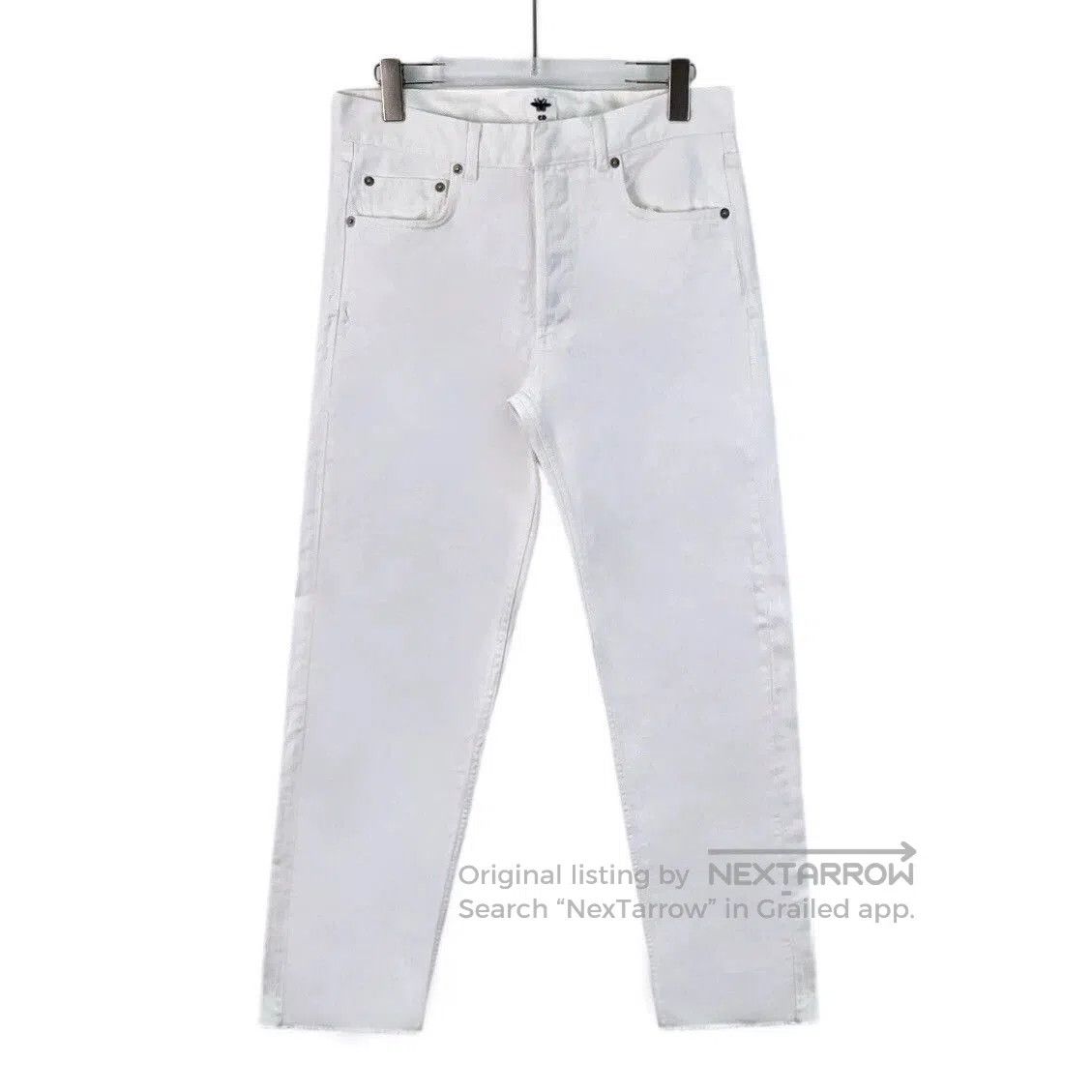Dior Dior White Bee Embroidered Cotton Denim Pants. Size US 36 / EU 52 - 1 Thumbnail