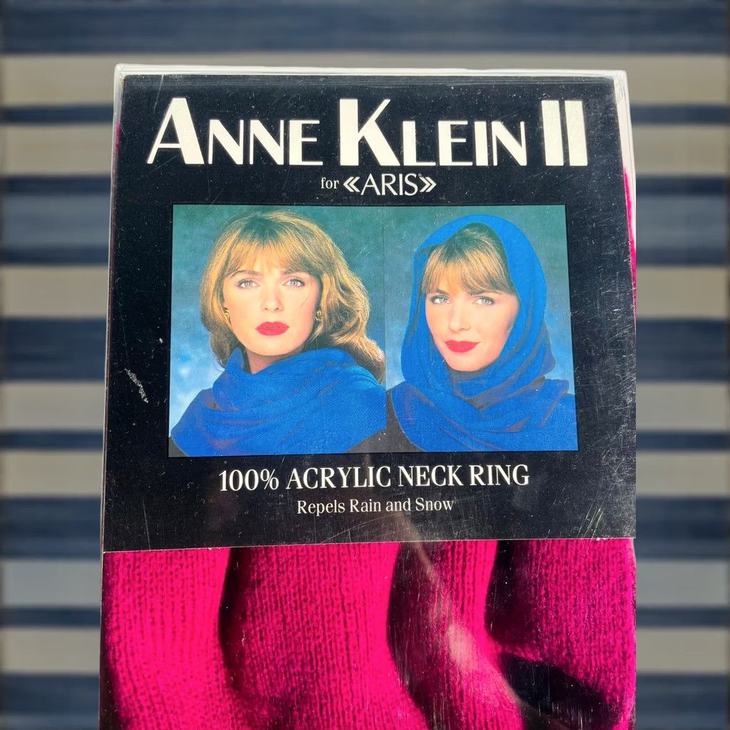 Anne Klein Anne Klein Scarf 2 For Aris 100% Acrylic Purple NOS New Replies Rain & Snow Women Decade 1990s Art Deco Size ONE SIZE - 1 Thumbnail