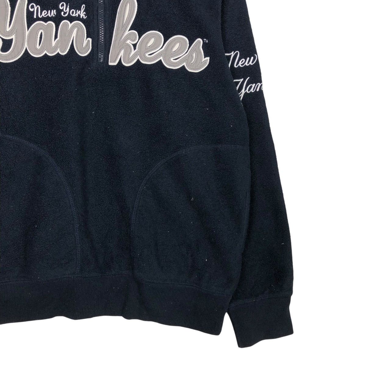 Japanese Brand Vintage Half Zipper Fleece Jacket New York Yankees Big Logo Size US L / EU 52-54 / 3 - 6 Thumbnail