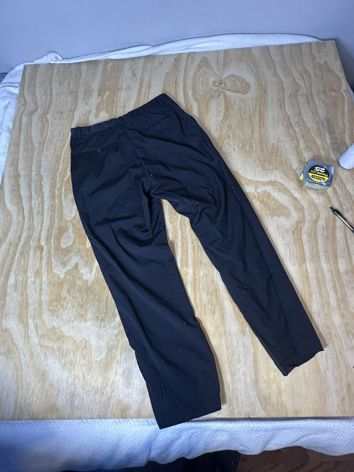 Other Black Wool Dress Pants Mens 34 Short Slim Fit Suit Trousers Size US 34 / EU 50 - 6 Thumbnail
