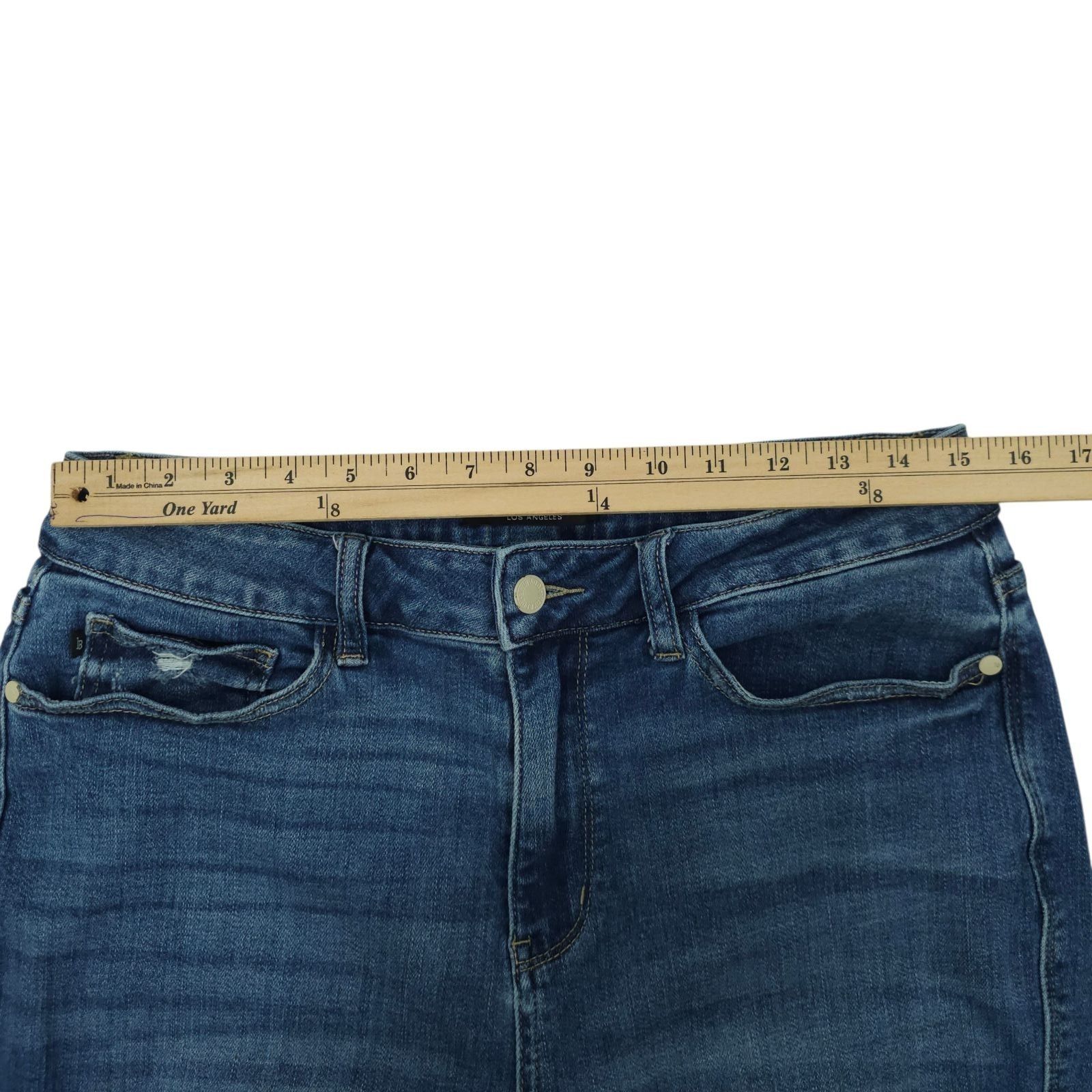 Judy Blue Judy Blue Skinny Jeans 14W High Waist Distressed Frayed Size 31" - 3 Thumbnail