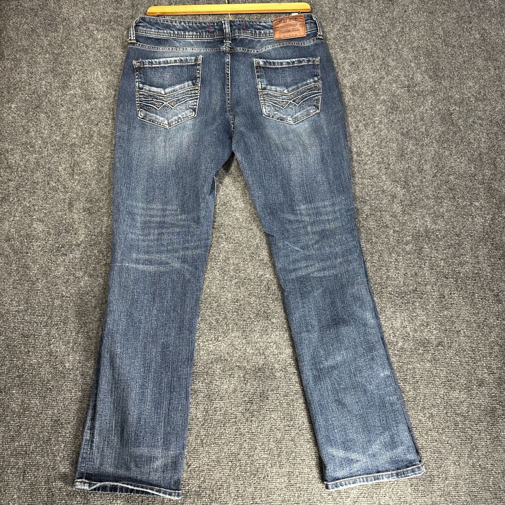 Vintage Seven7 Jeans Mens 34 Cotton Stretch Straight Leg Medium Wash Zip Pockets Logo Size US 34 / EU 50 - 7 Thumbnail