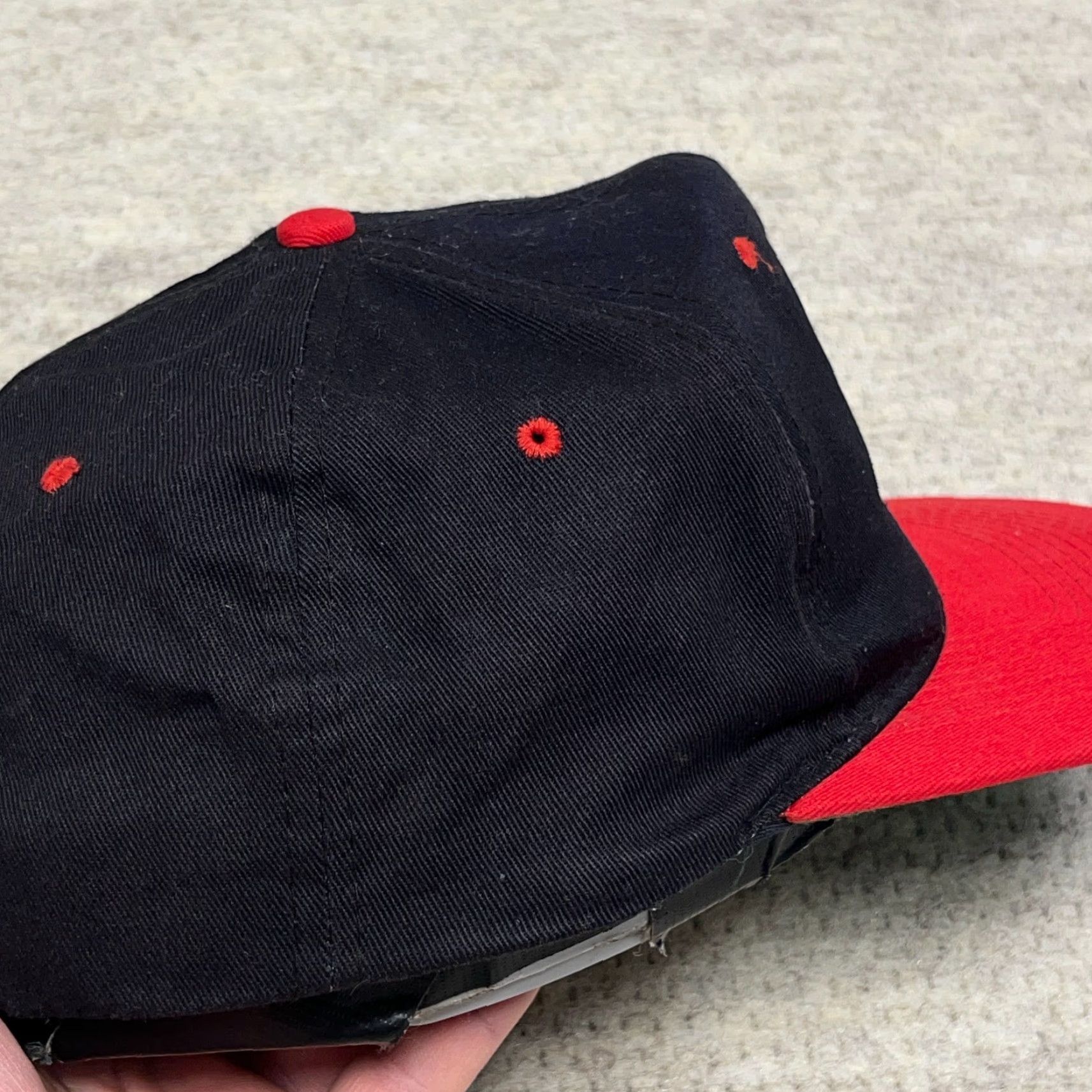 Vintage VINTAGE Coca Cola Hat Cap SnapBack Red Gray Script 90s Promo Always Bottle Logo Size ONE SIZE - 5 Thumbnail