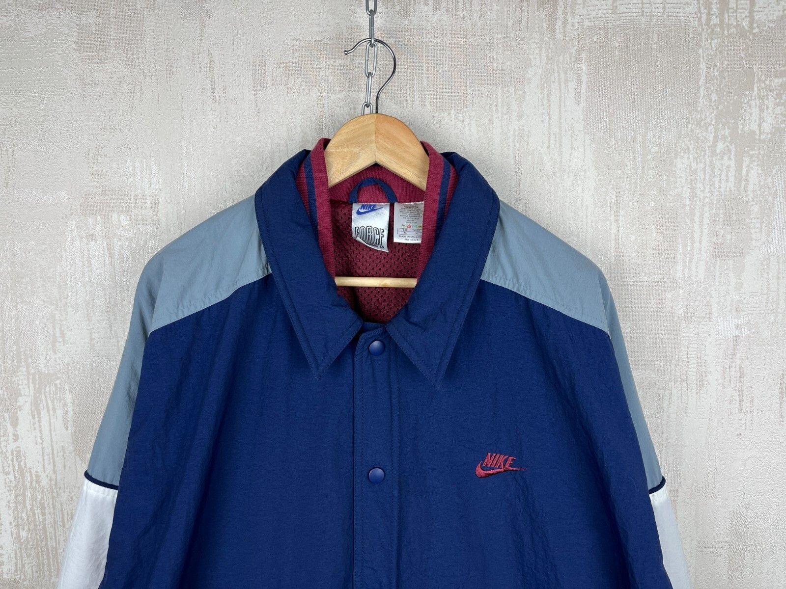 Nike 90's Nike Force Basketball Vintage Jacket Oversized Snap Size US XL / EU 56 / 4 - 6 Thumbnail