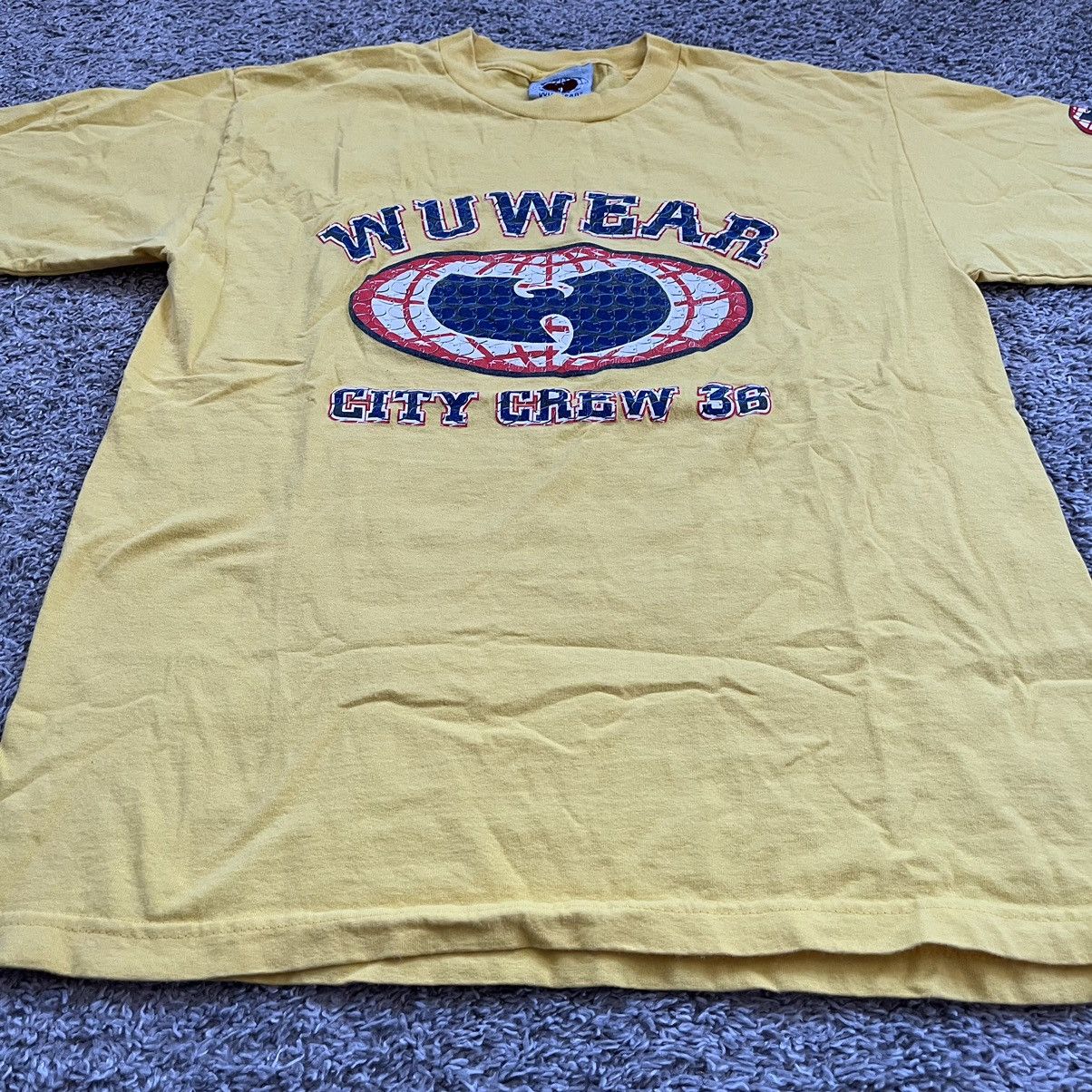 Wu-Tang Clan 🔴Wu-Wear Yellow Shirt Size Large Wu-Tang Vintage 90’s Rare Size US L / EU 52-54 / 3 - 9 Thumbnail
