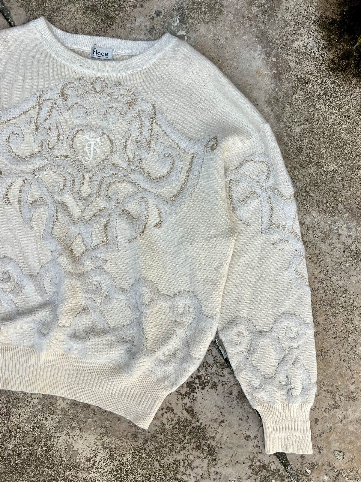 KMRii × Yasuyuki Ishii × Yoshiyuki Konishi Vintage Yoshiyuki Konishi Ficce Trompe L'oeil Knitwear Sweat Size US L / EU 52-54 / 3 - 4 Thumbnail