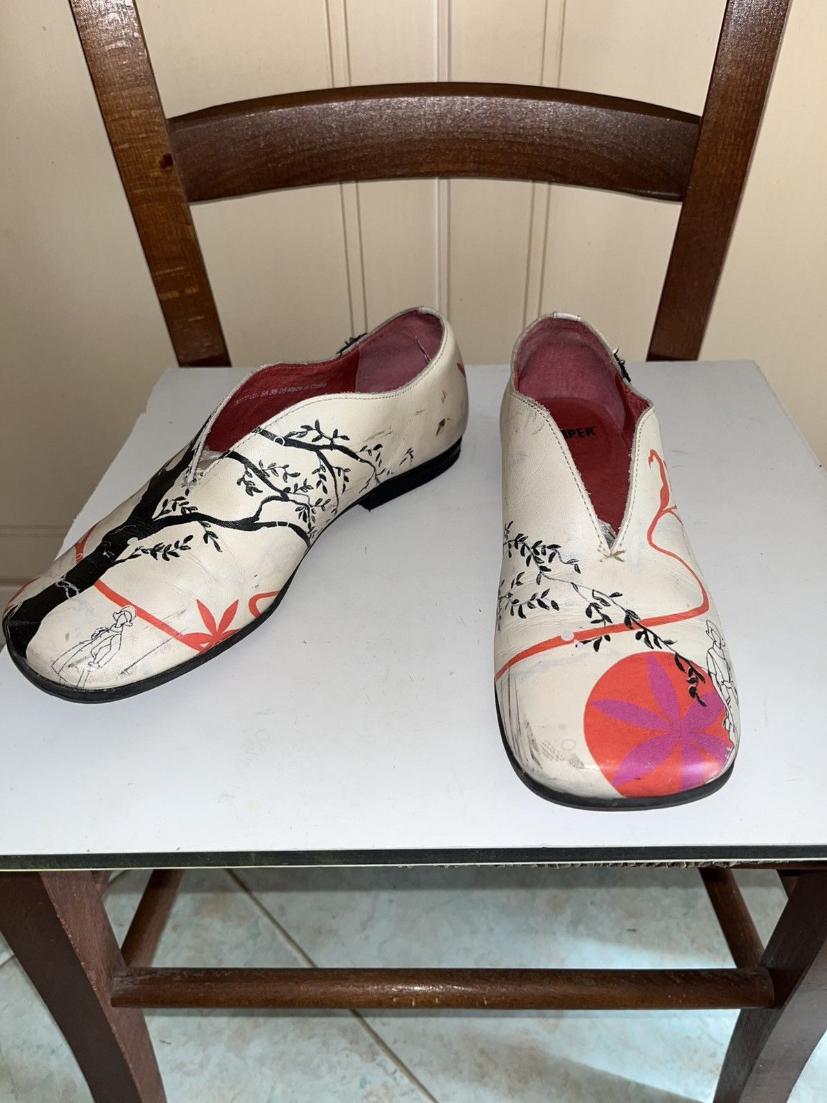 CamperLab Vintage Camper to&her japan forest painted squared loafers Size US 8 / IT 38 - 1 Thumbnail