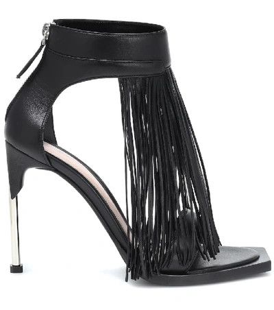 Alexander McQueen o1y0225 Sandals in Black Size US 7 / IT 37 - 1 Thumbnail