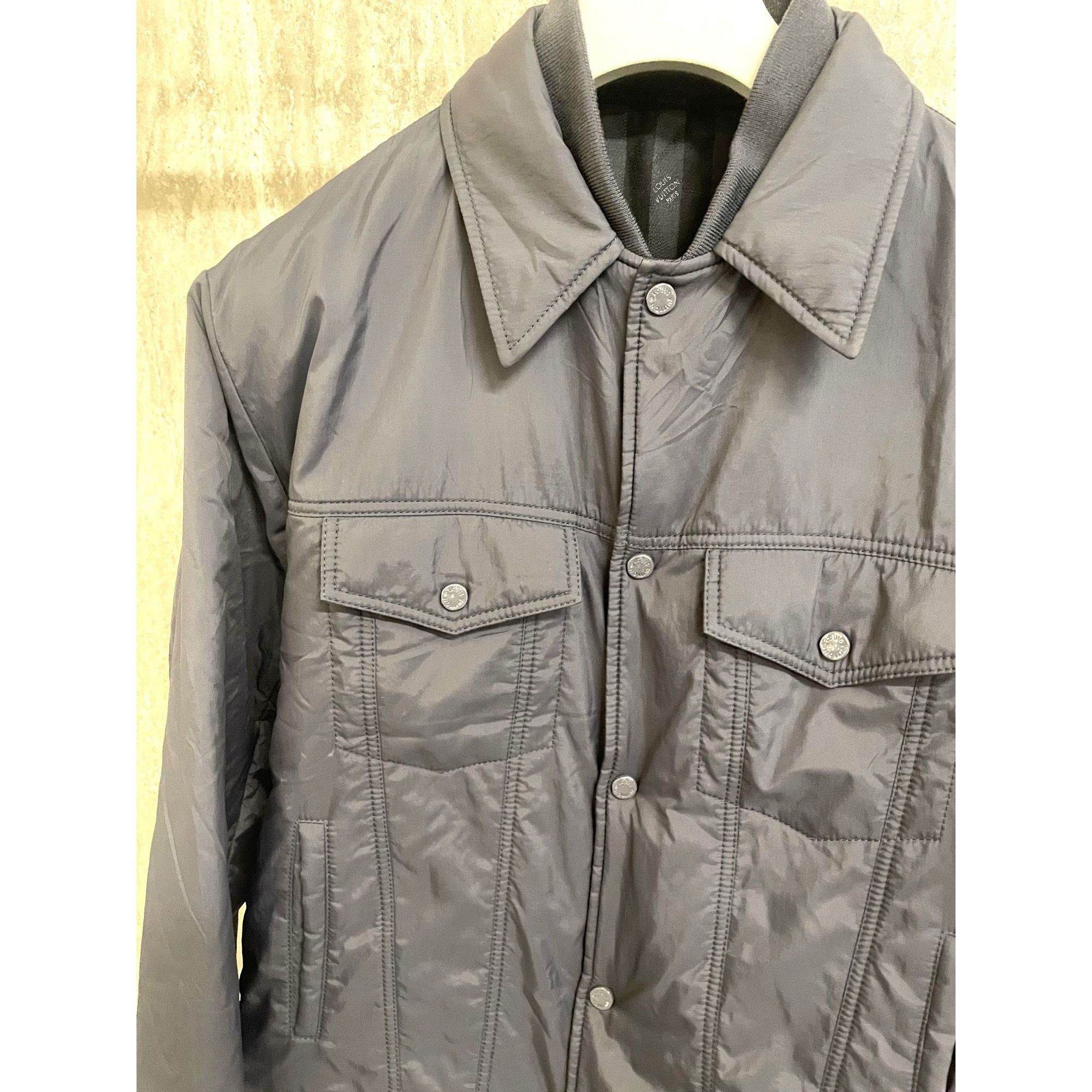Louis Vuitton Louis Vuitton Mens Navy Quilted Jacket Size 52 Size US L / EU 52-54 / 3 - 7 Thumbnail
